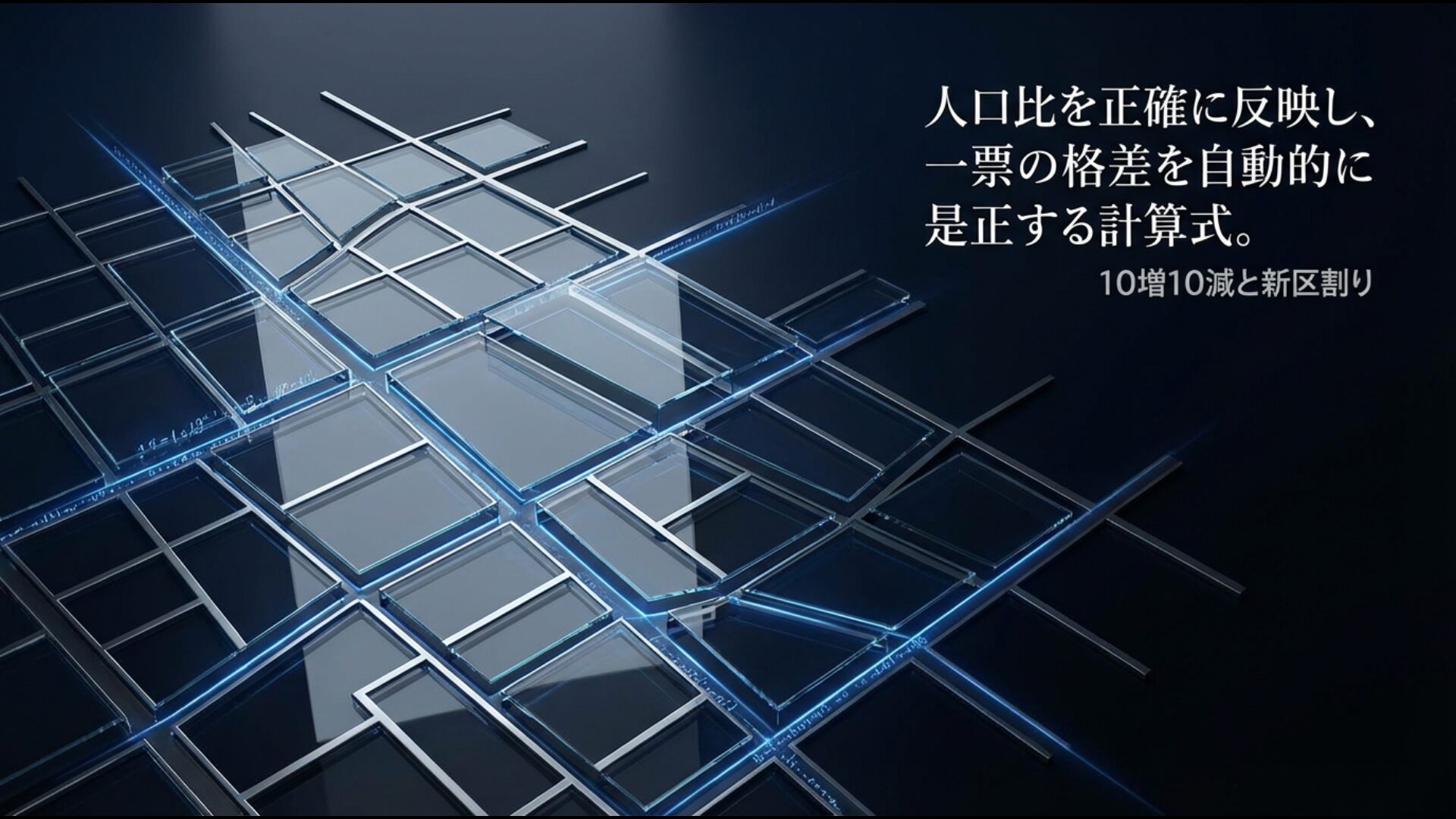 一票の格差を是正するために人口比を正確に反映させるアダムズ方式の計算と10増10減