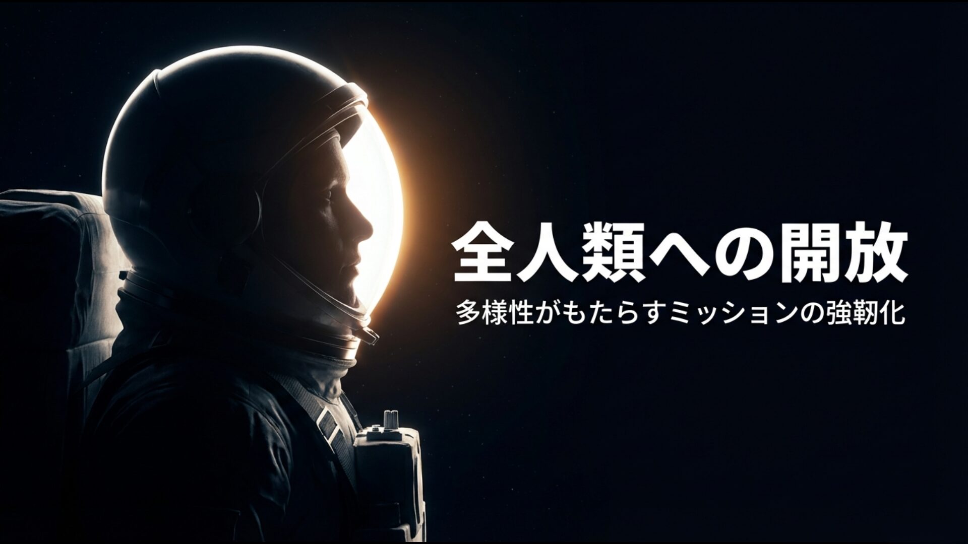 多様な宇宙飛行士の参加により全人類へ開放されたアルテミス計画の象徴