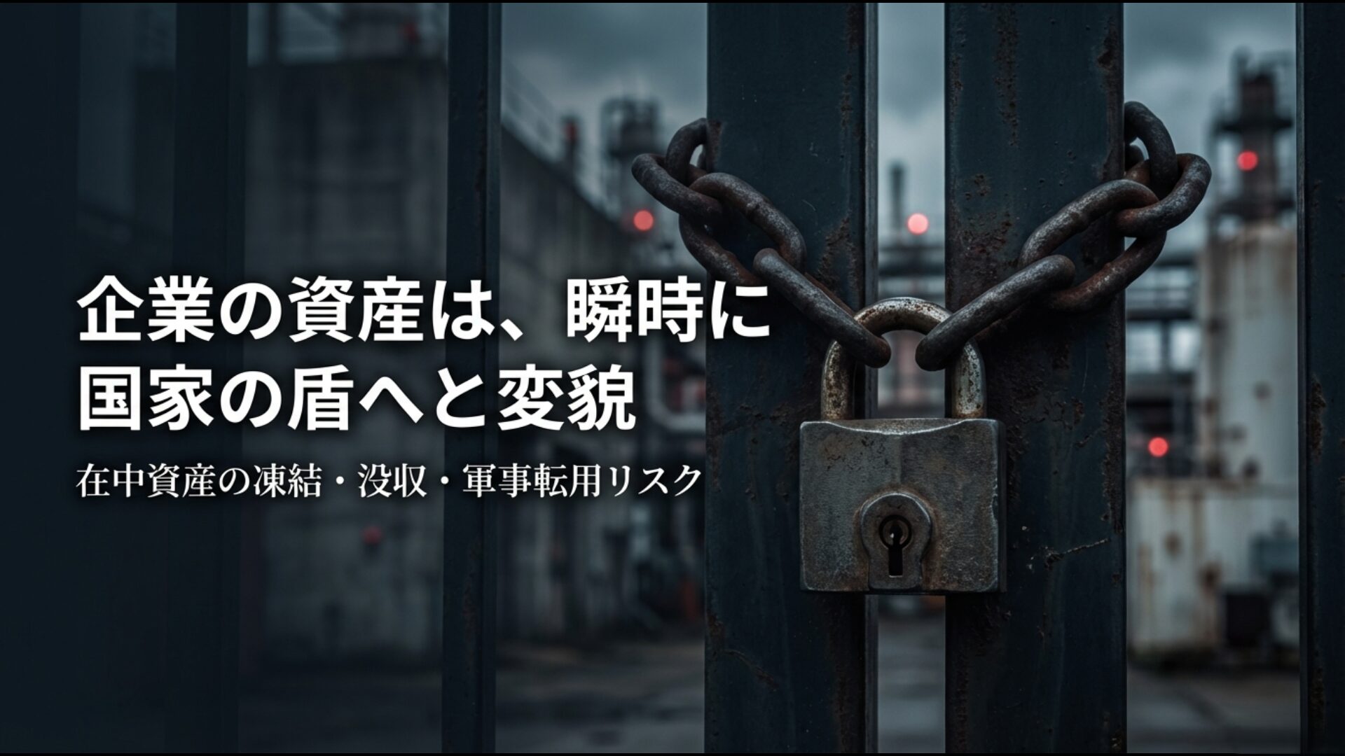 有事において企業の在中資産が国家の盾として強制徴用・没収されるリスク