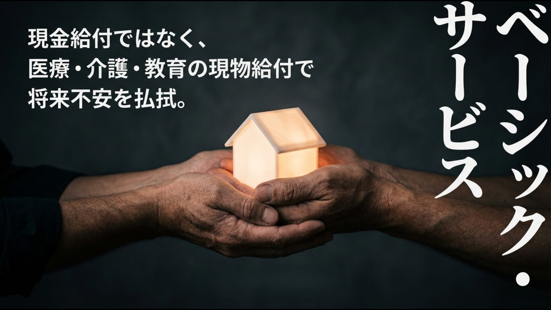 現金給付ではなく現物給付を基本とする社会保障、ベーシック・サービスの仕組み。医療・介護・教育の保障。