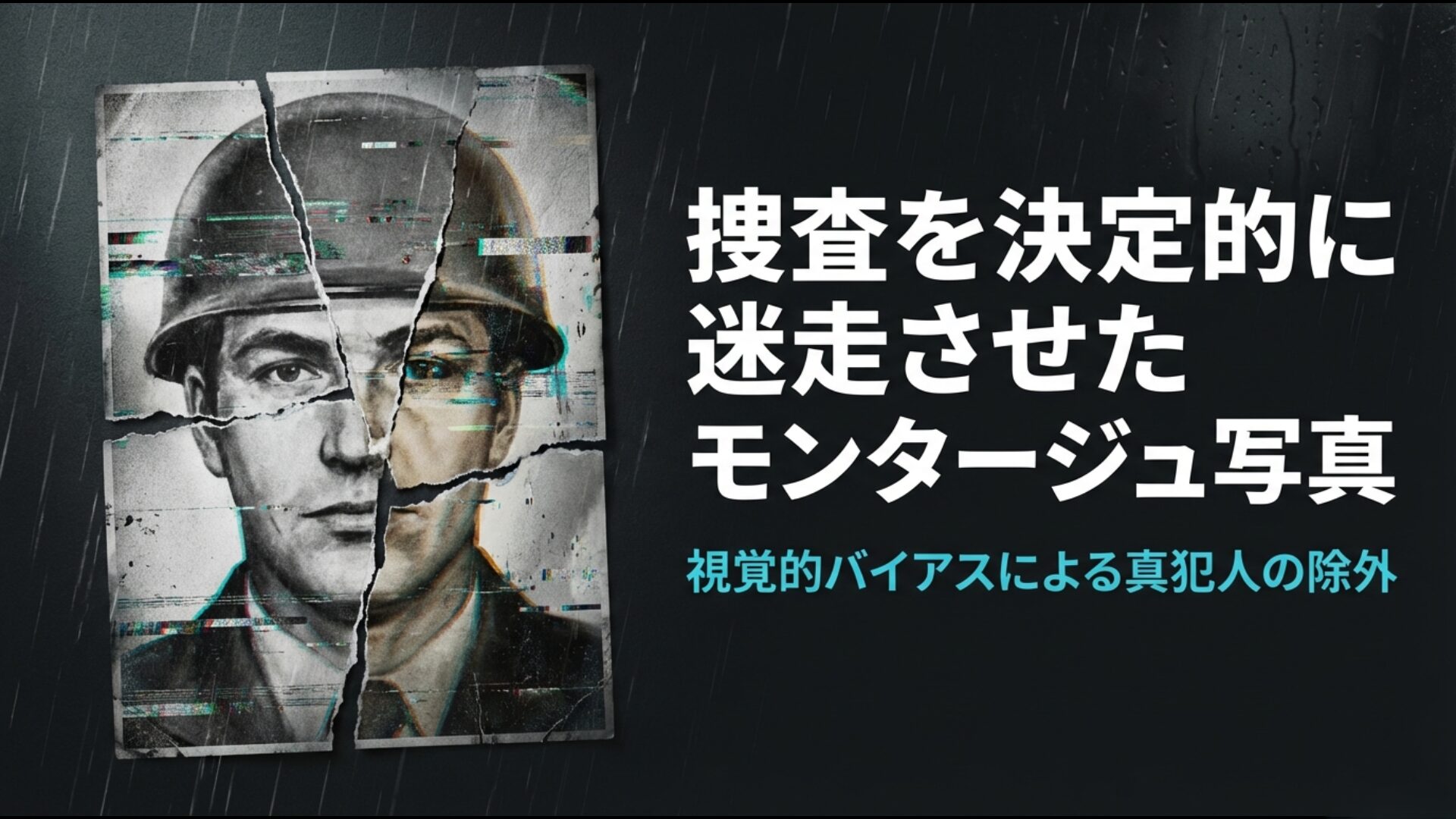 視覚的バイアスにより真犯人を除外させる原因となったモンタージュ写真