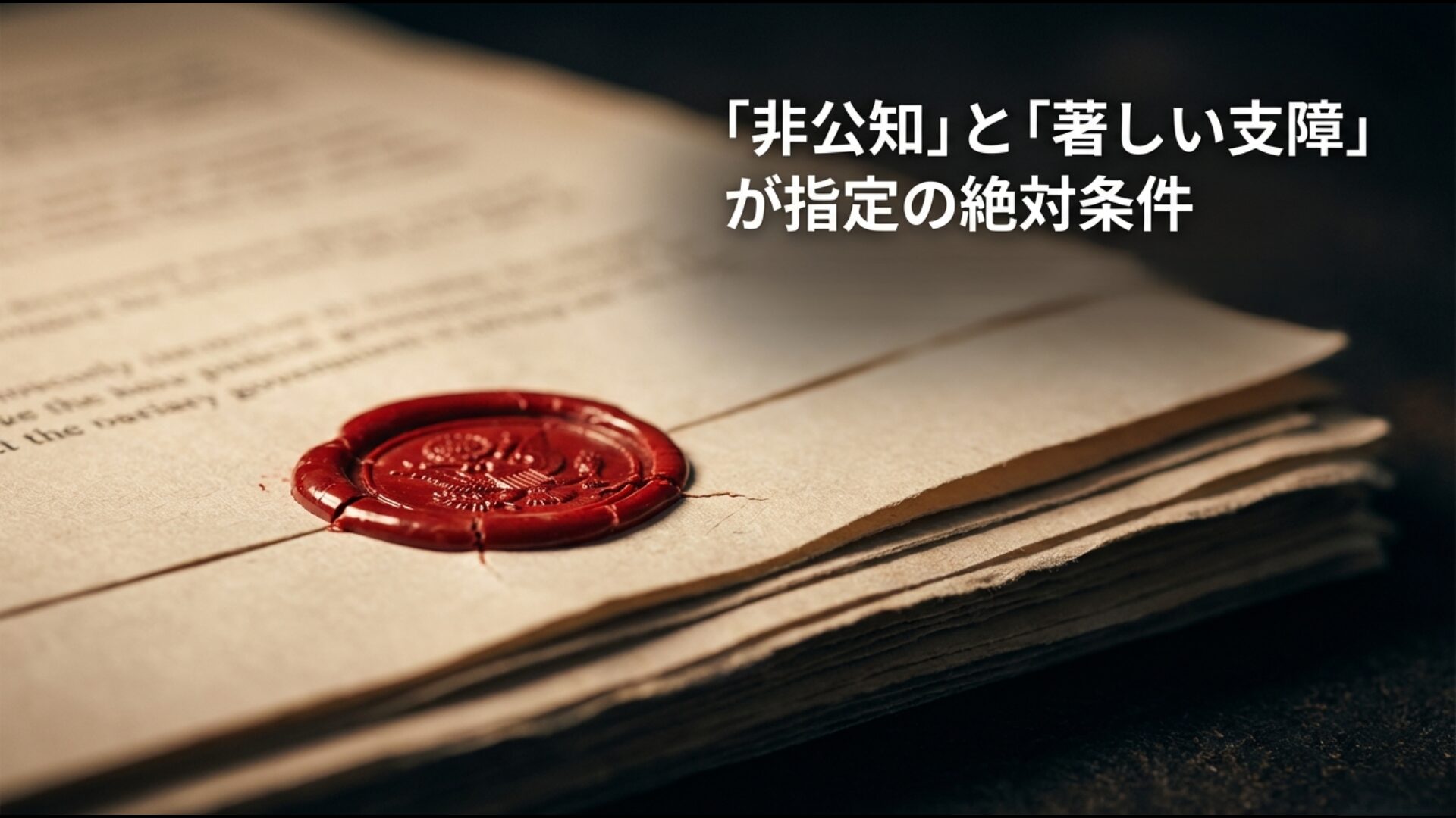 非公知性と著しい支障という指定要件および原則5年の有効期間と更新ルール