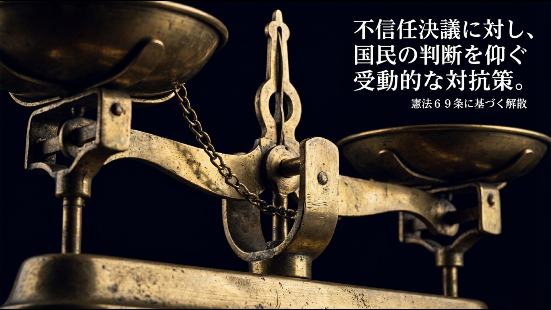 衆議院の内閣不信任決議に対する受動的な対抗手段である憲法69条解散の仕組み