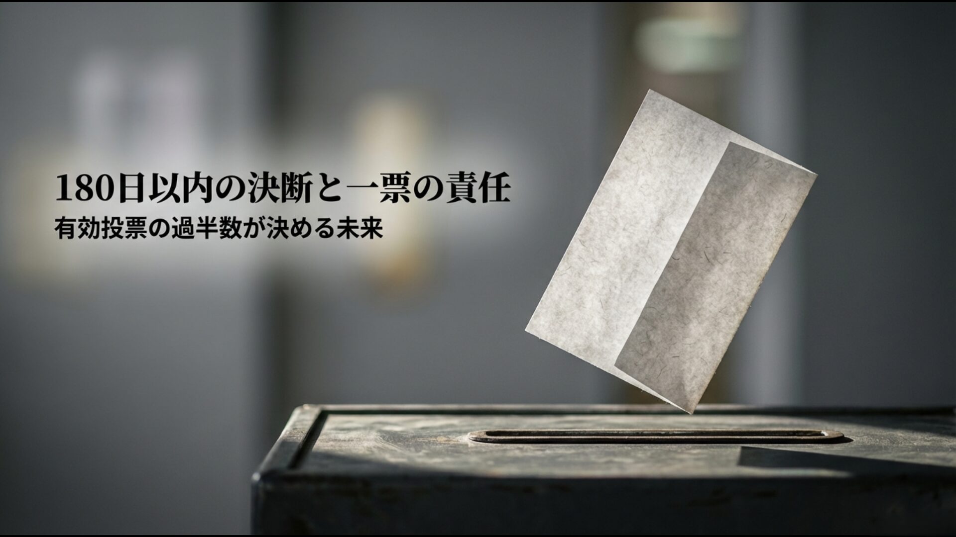 18歳以上の有権者が行う憲法改正国民投票の流れと成立要件、主権者としての意思決定の重要性