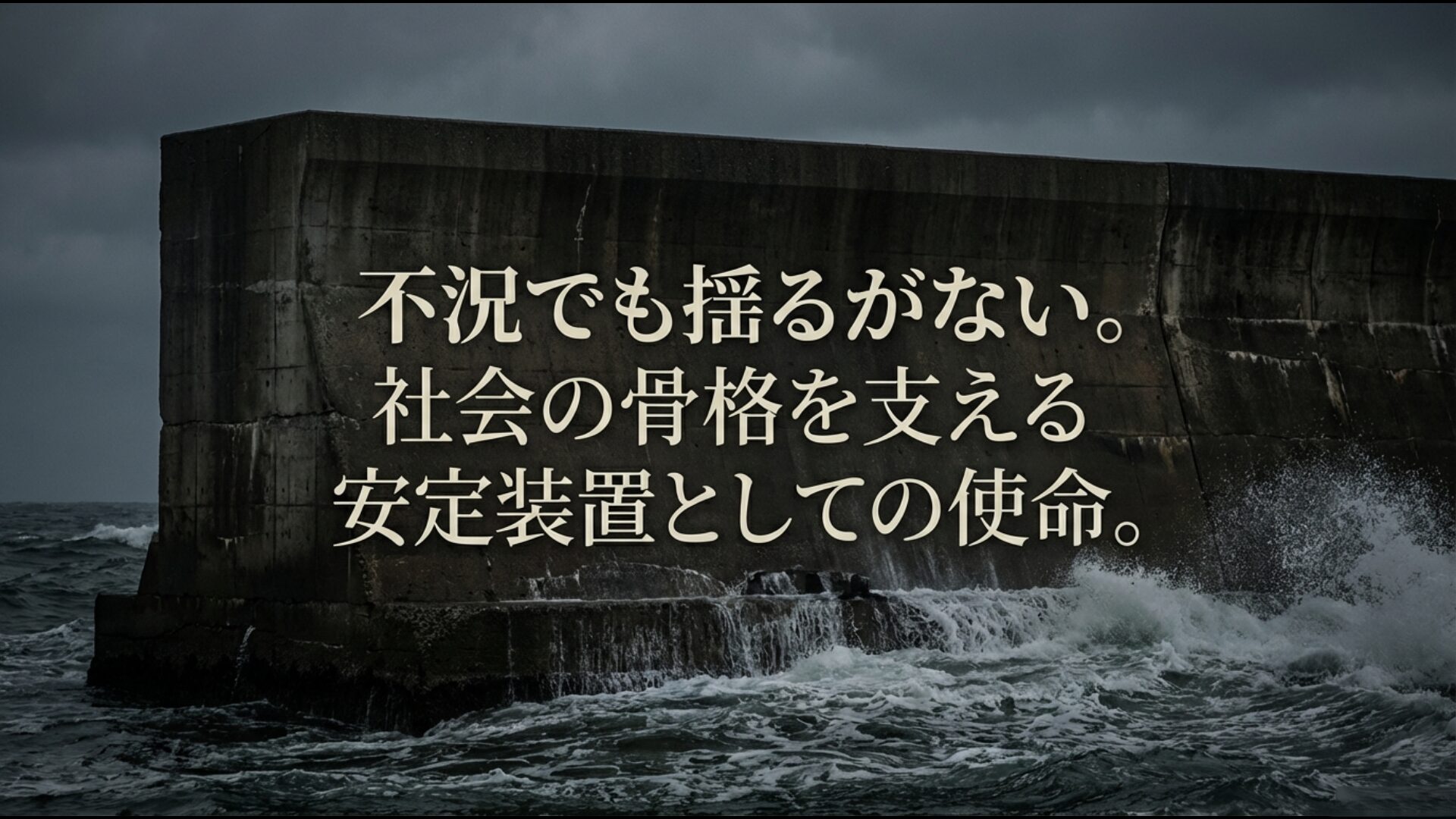 不況下でも安定した税収を確保し、社会保障の骨格を支える安定装置としての消費税の役割。