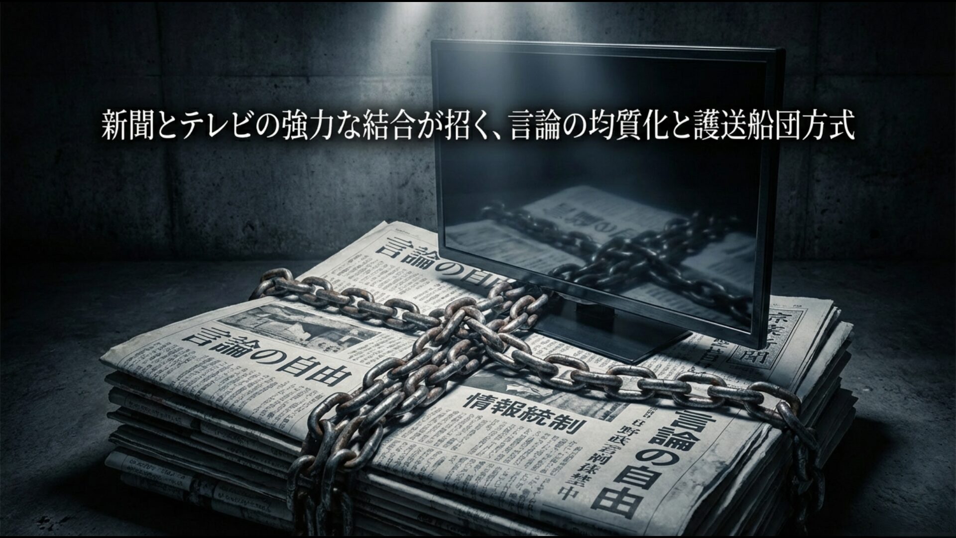 日本特有のクロスオーナーシップ制度が招く言論の固定化と、メディア業界全体の護送船団方式による均質化