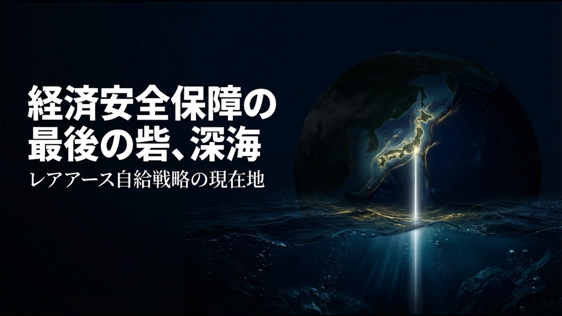 日本の経済安全保障を支える深海レアアース開発と国産資源自給戦略のロードマップ