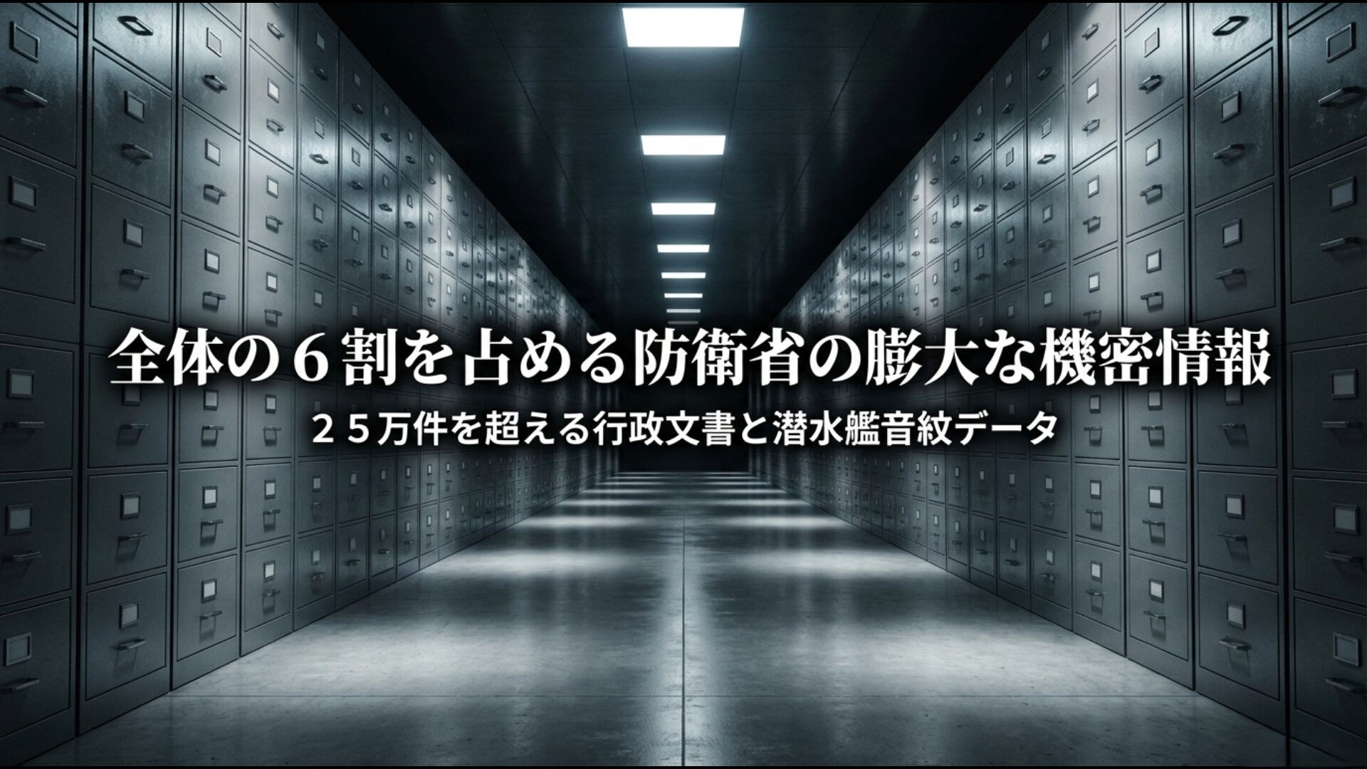全体の約6割を占める防衛省の機密情報保有量と潜水艦音紋データの管理実態