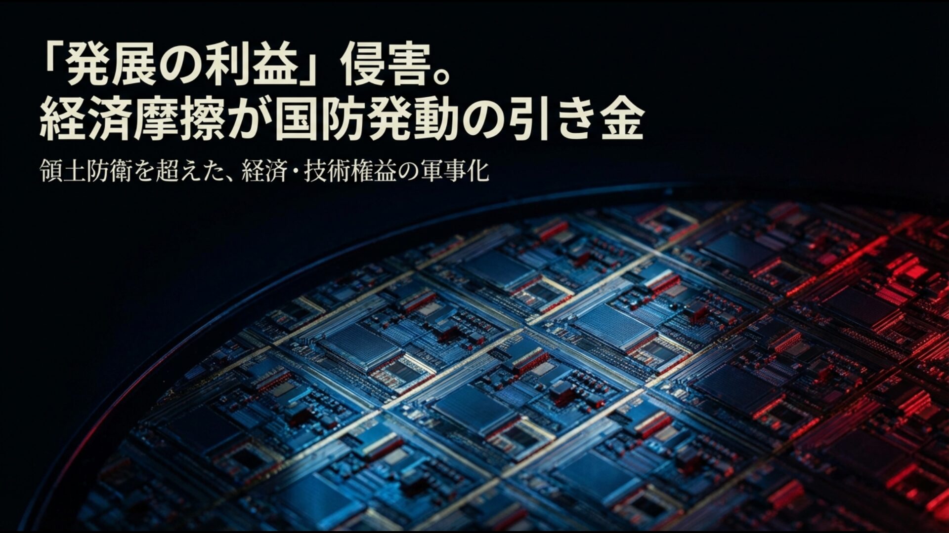 2020年改正国防法により経済摩擦や技術権益が国防動員の対象となる構造