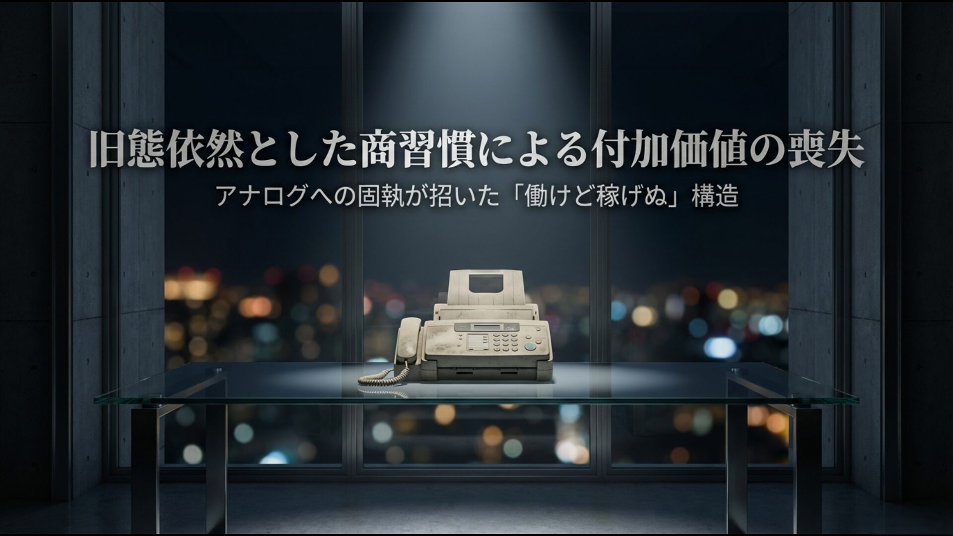 旧態依然としたアナログな商習慣が日本の労働生産性と付加価値を奪っている構造