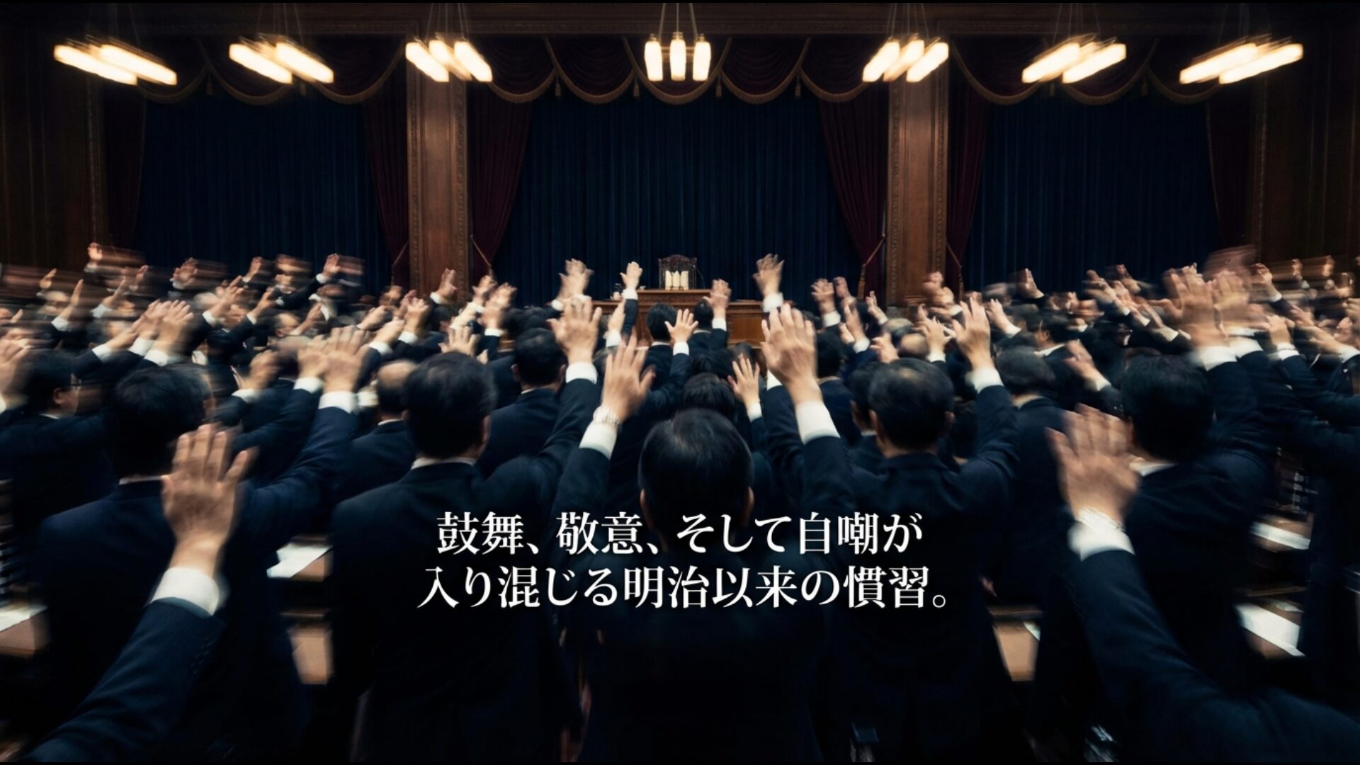 衆議院本会議での解散宣告に続き議員が万歳を行う伝統的な慣習とその意味