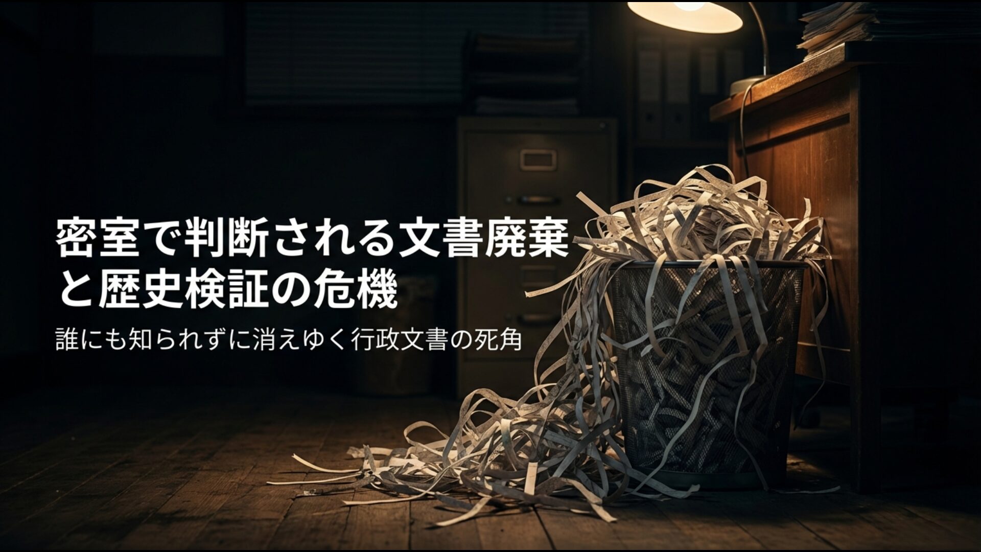 密室での文書廃棄判断が歴史的検証に与える影響と公文書管理の死角