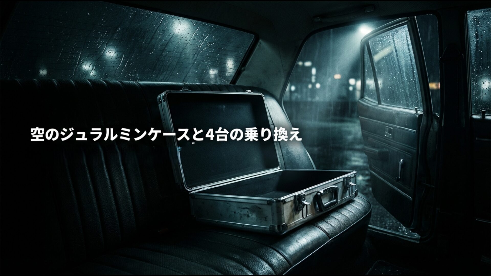 警察の緊急配備網を突いた4台の車両乗り換えによる逃走計画図
