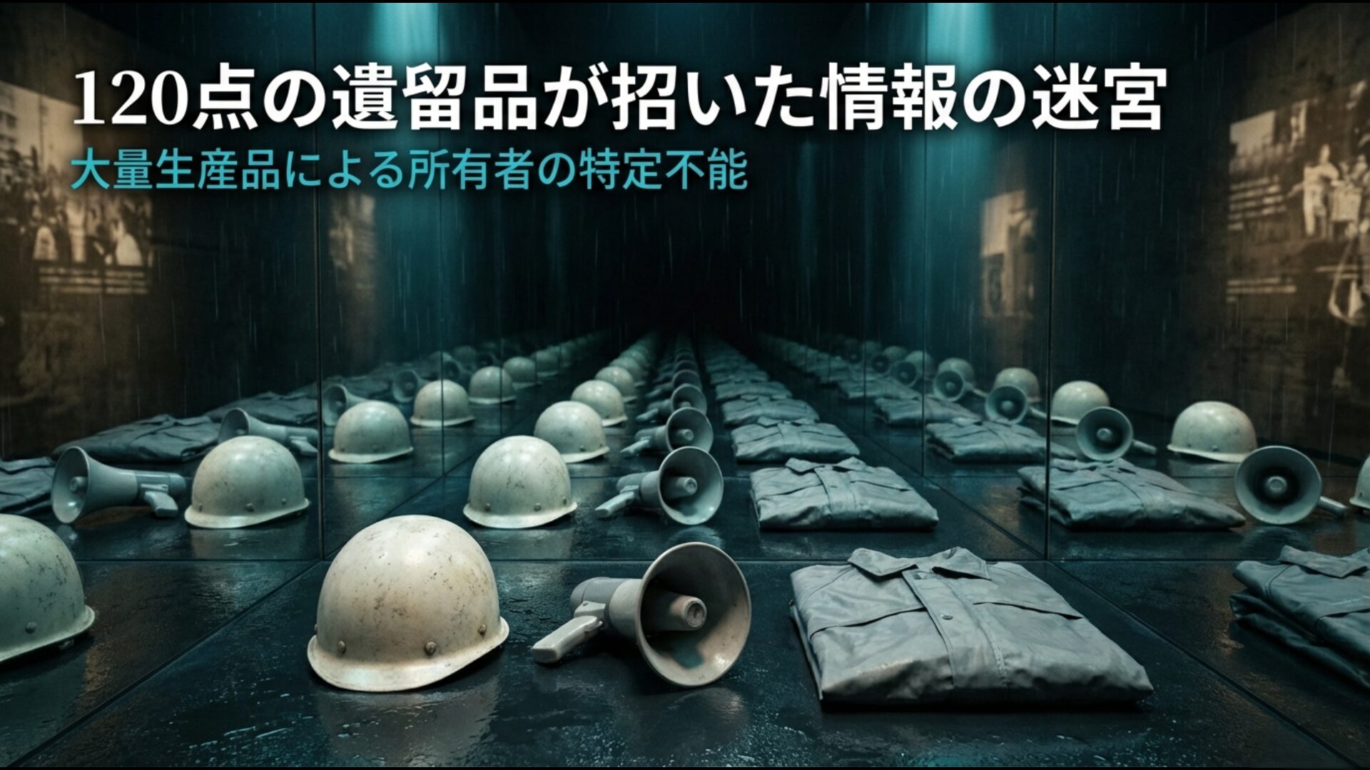 大量生産品のため所有者の特定が困難となった遺留品のイメージ