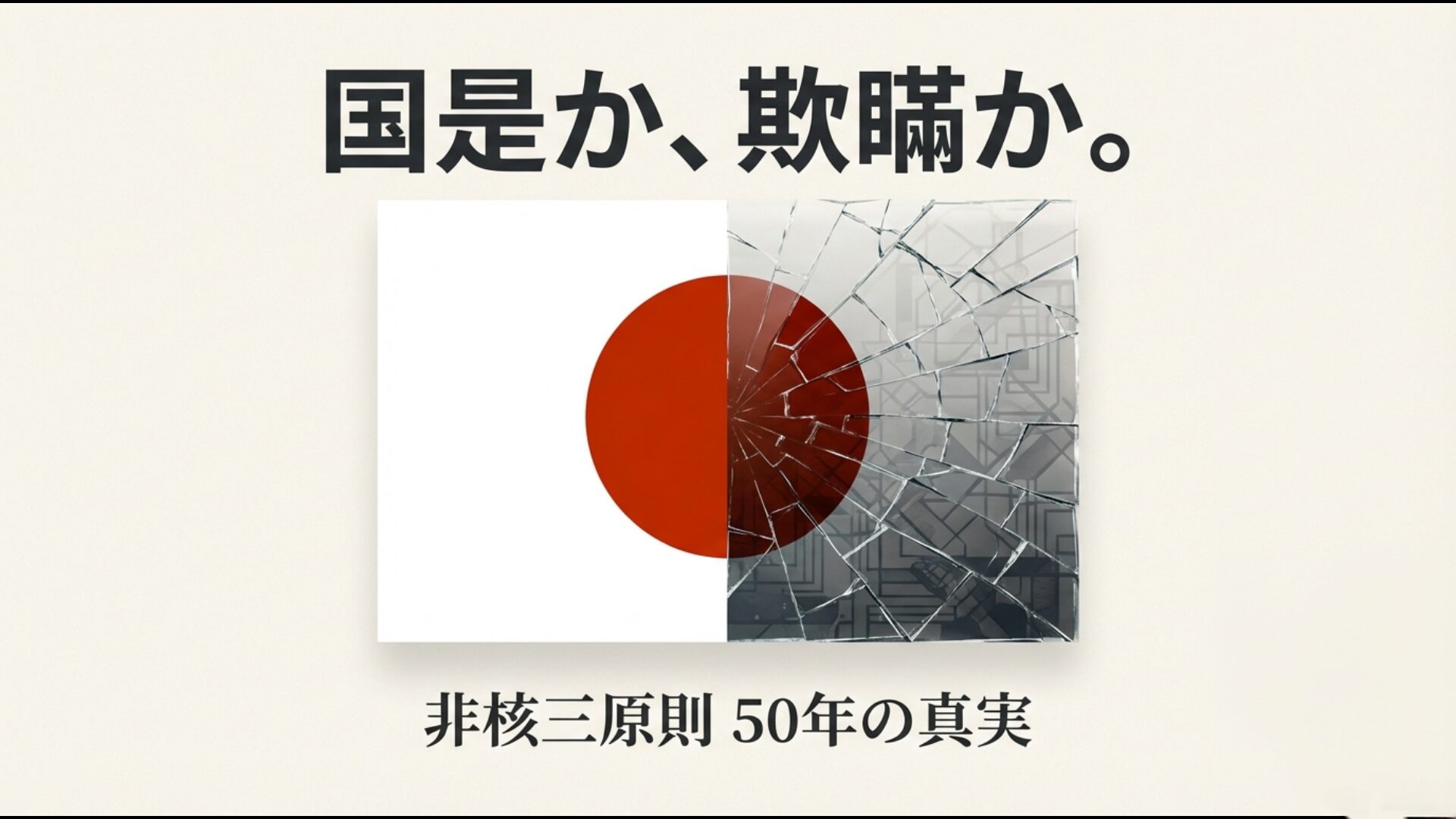 日本の安全保障の土台である非核三原則と密約の矛盾を象徴するイメージ画像