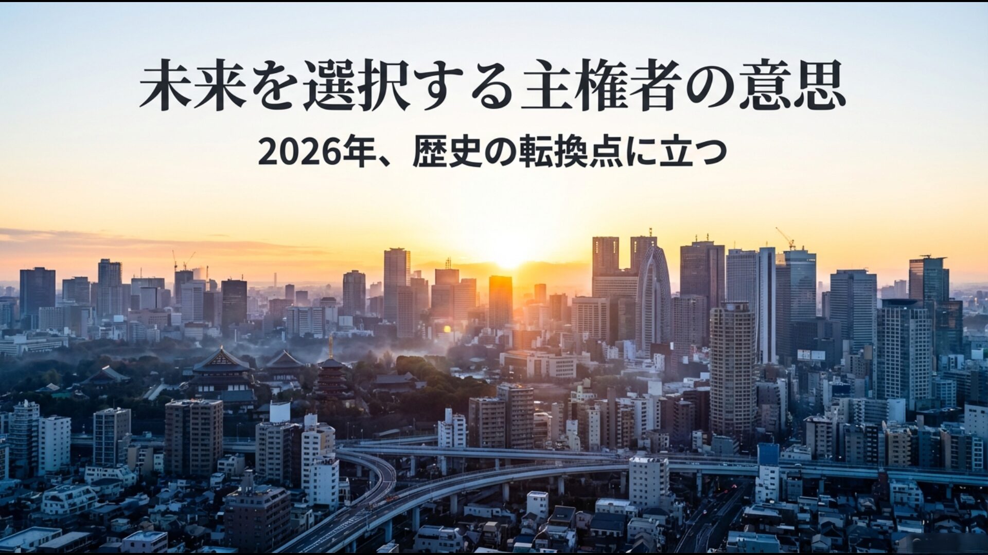 2026年の歴史的転換点において憲法改正でどこを変えるかを主権者として選択する意思のイメージ