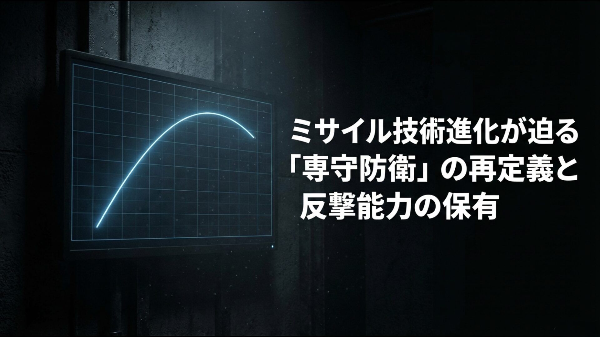 ミサイル技術の進化により迫られる専守防衛の再定義と敵基地攻撃能力(反撃能力)の保有に関する図