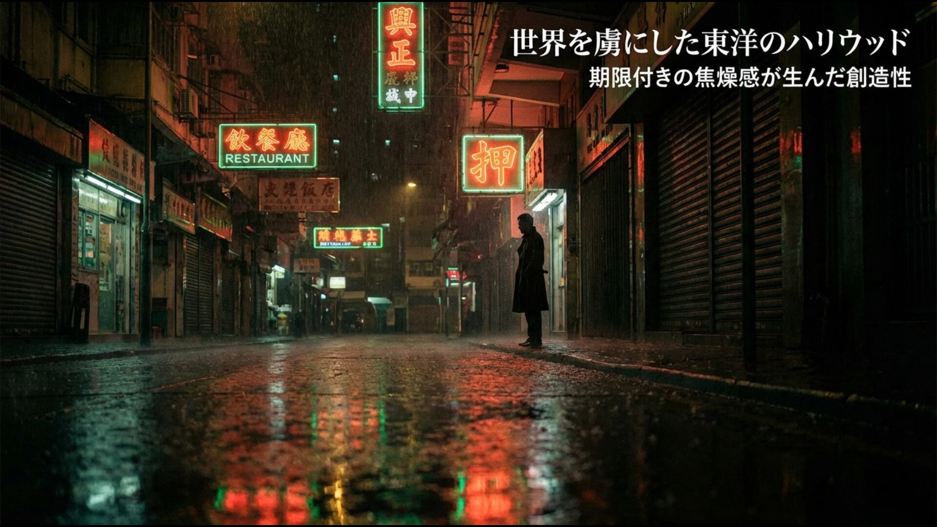 香港映画やカントポップの黄金時代を象徴するレトロなビジュアル