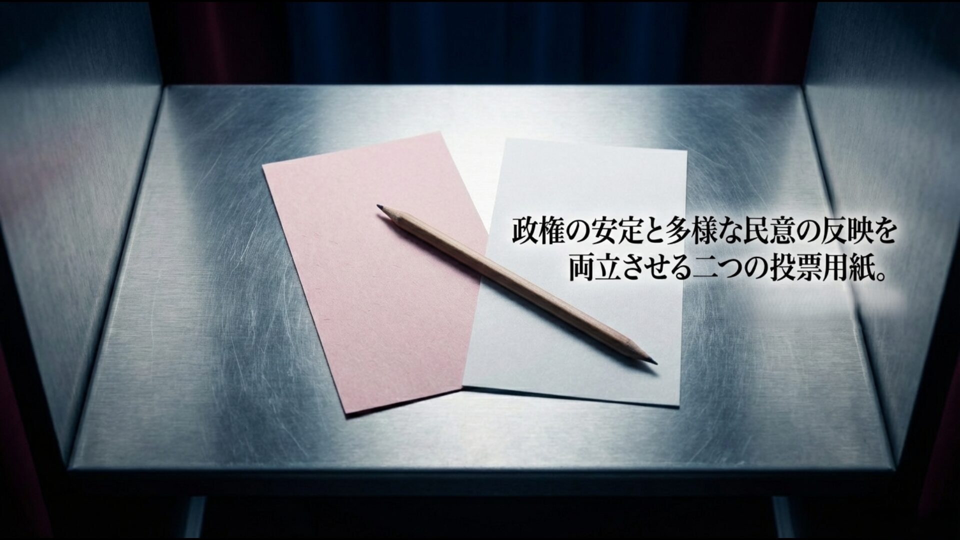 衆議院選挙で用いられる小選挙区と比例代表の二つの投票用紙の役割と制度の構造