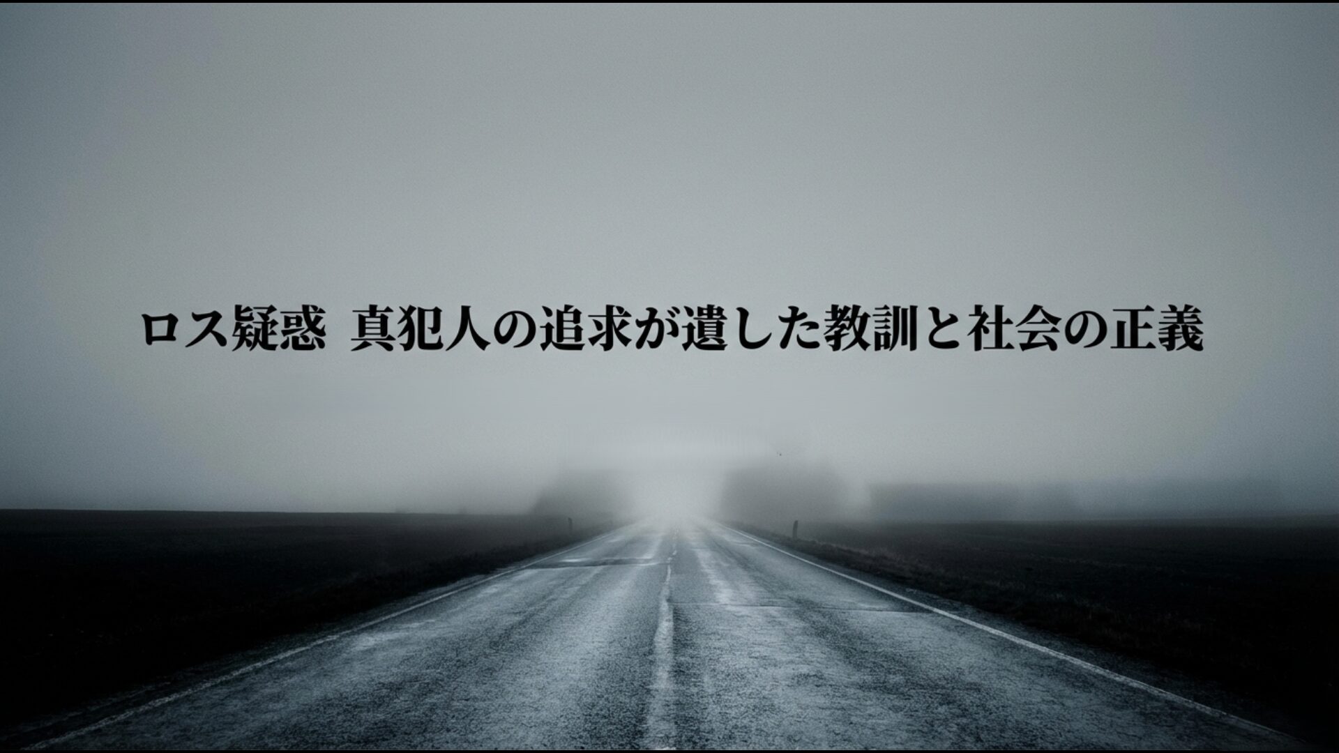 真犯人追求の過程で浮き彫りになったメディアの在り方と真実の多面性を説くロス疑惑の教訓