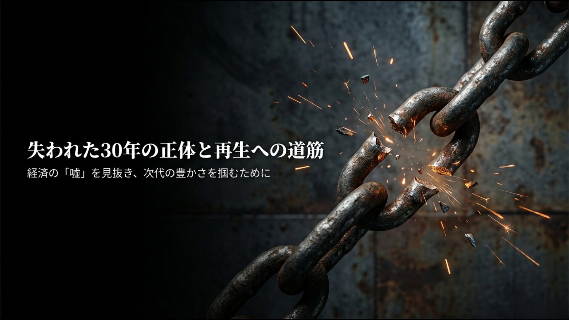 日本経済における失われた30年の嘘を暴き、再生への道筋を示すアイキャッチ画像