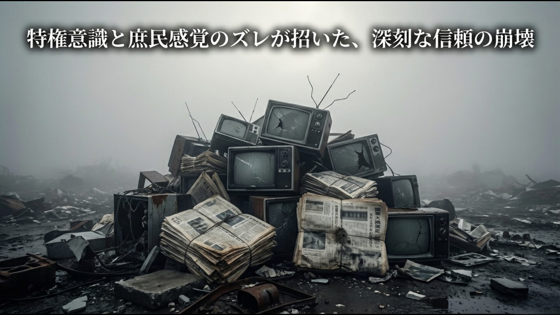 メディア側の特権意識と一般庶民の感覚との乖離が招いた深刻な信頼失墜と、マスゴミと揶揄される背景