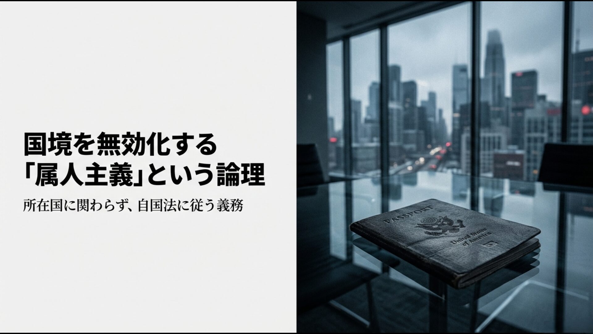 中国の属人主義に基づき所在国を問わず自国法への服従を求める論理の解説図
