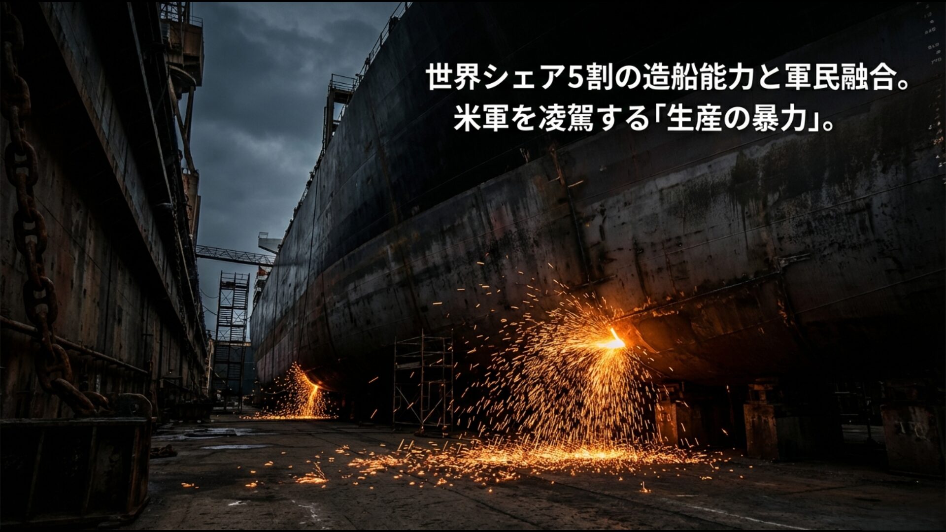 中国海軍の艦艇数増強を支える世界シェア5割の造船能力と軍民融合による生産の暴力