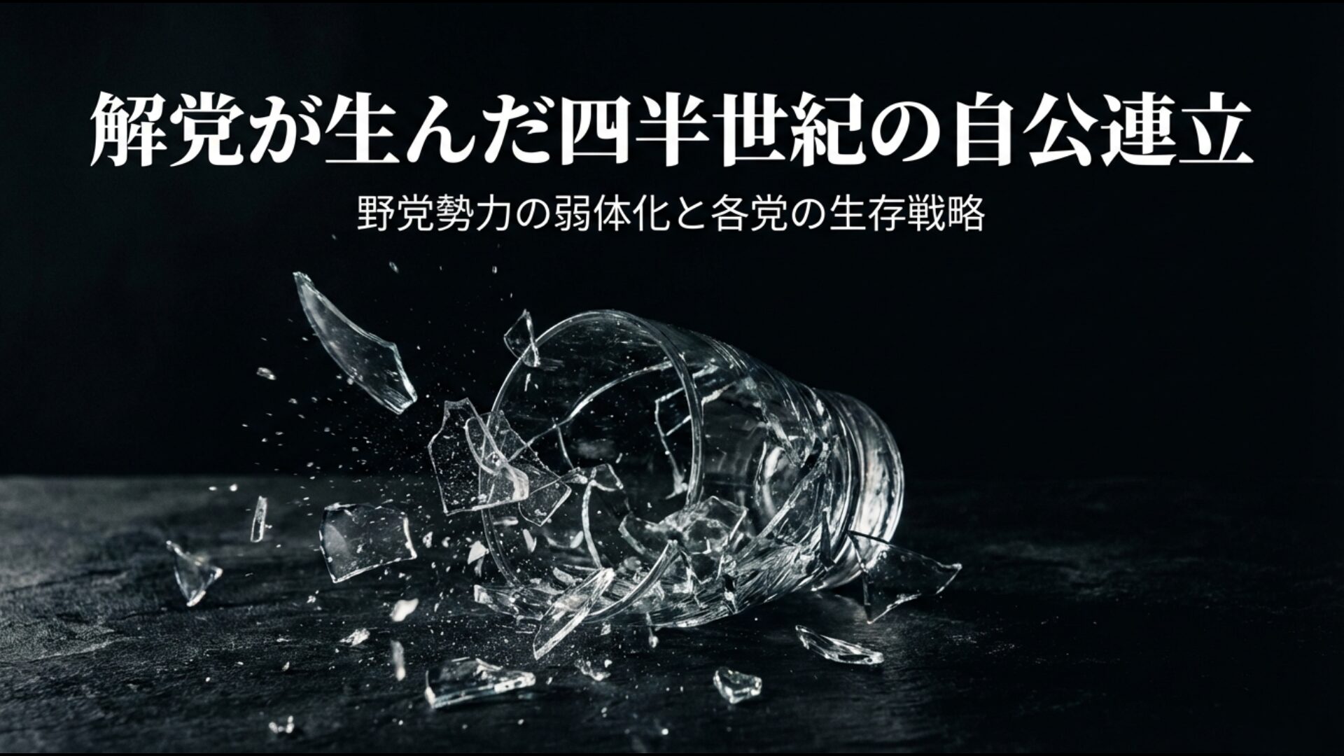 新進党解党後の野党分裂と自公連立体制の成立、各党の生存戦略をまとめた図解