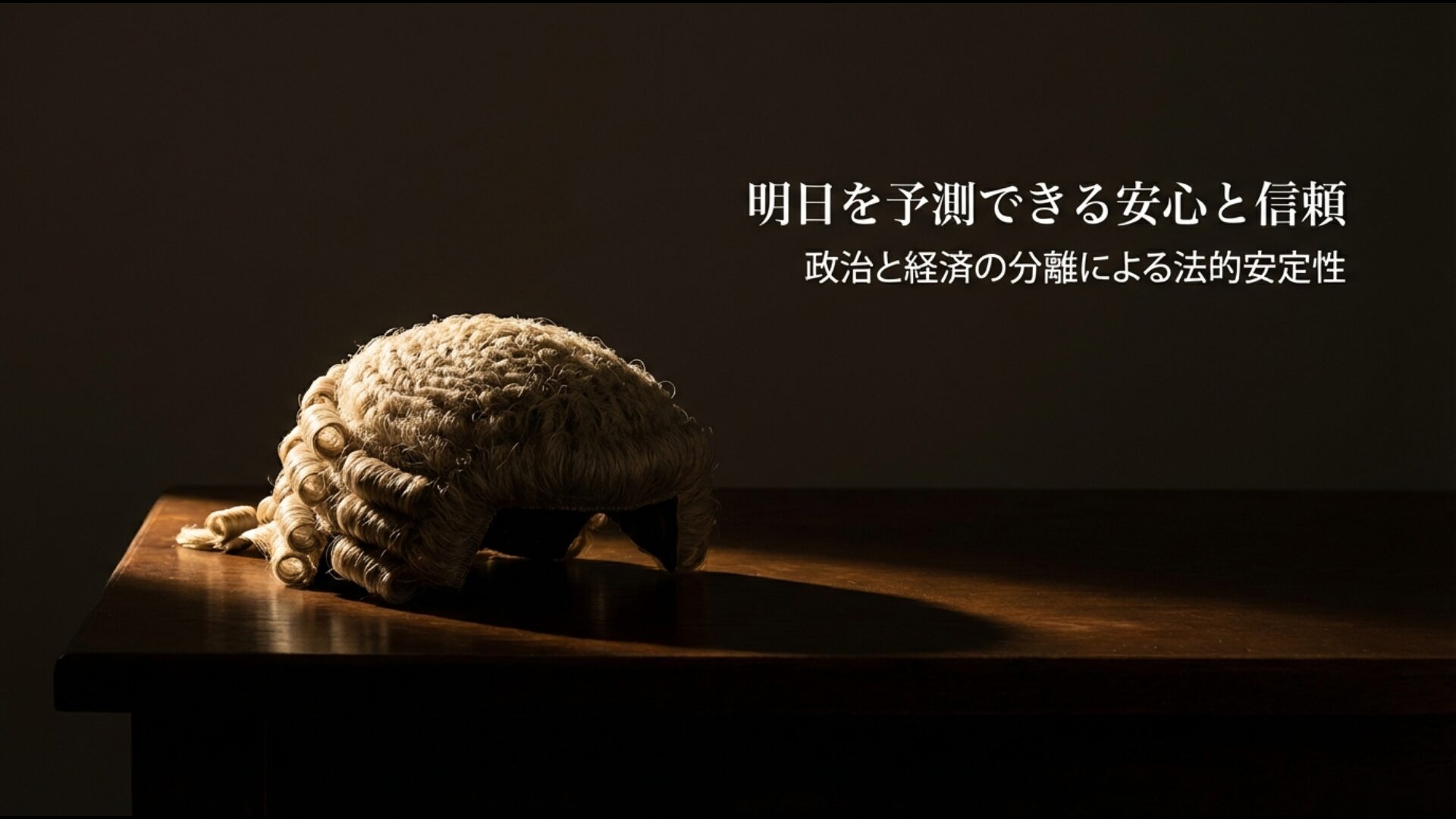 返還前の香港における法的安定性と社会の信頼を示すイメージ図