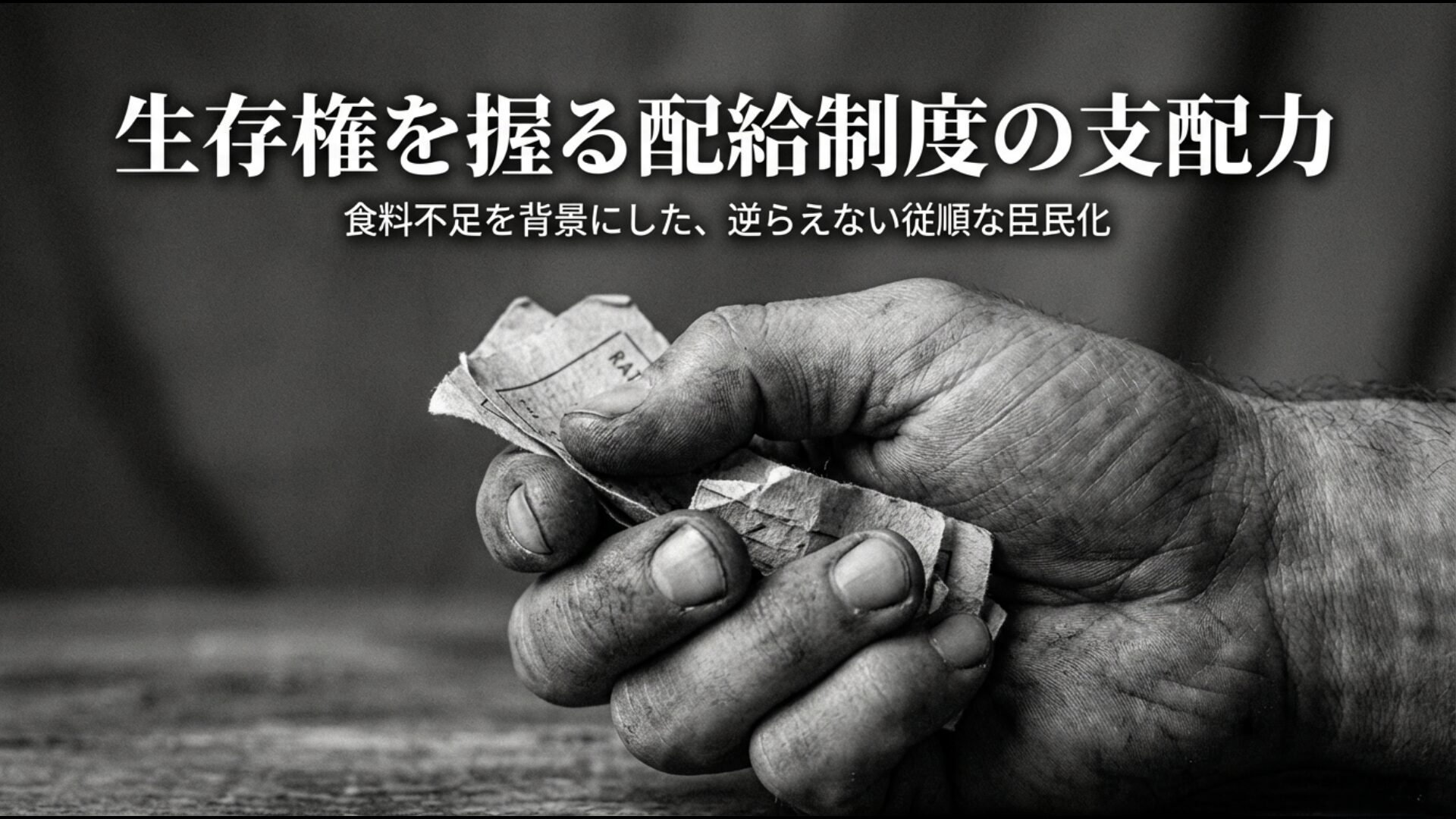 食料不足を背景に配給制度を通じて国民を従順な臣民へと変質させた大政翼賛会の支配