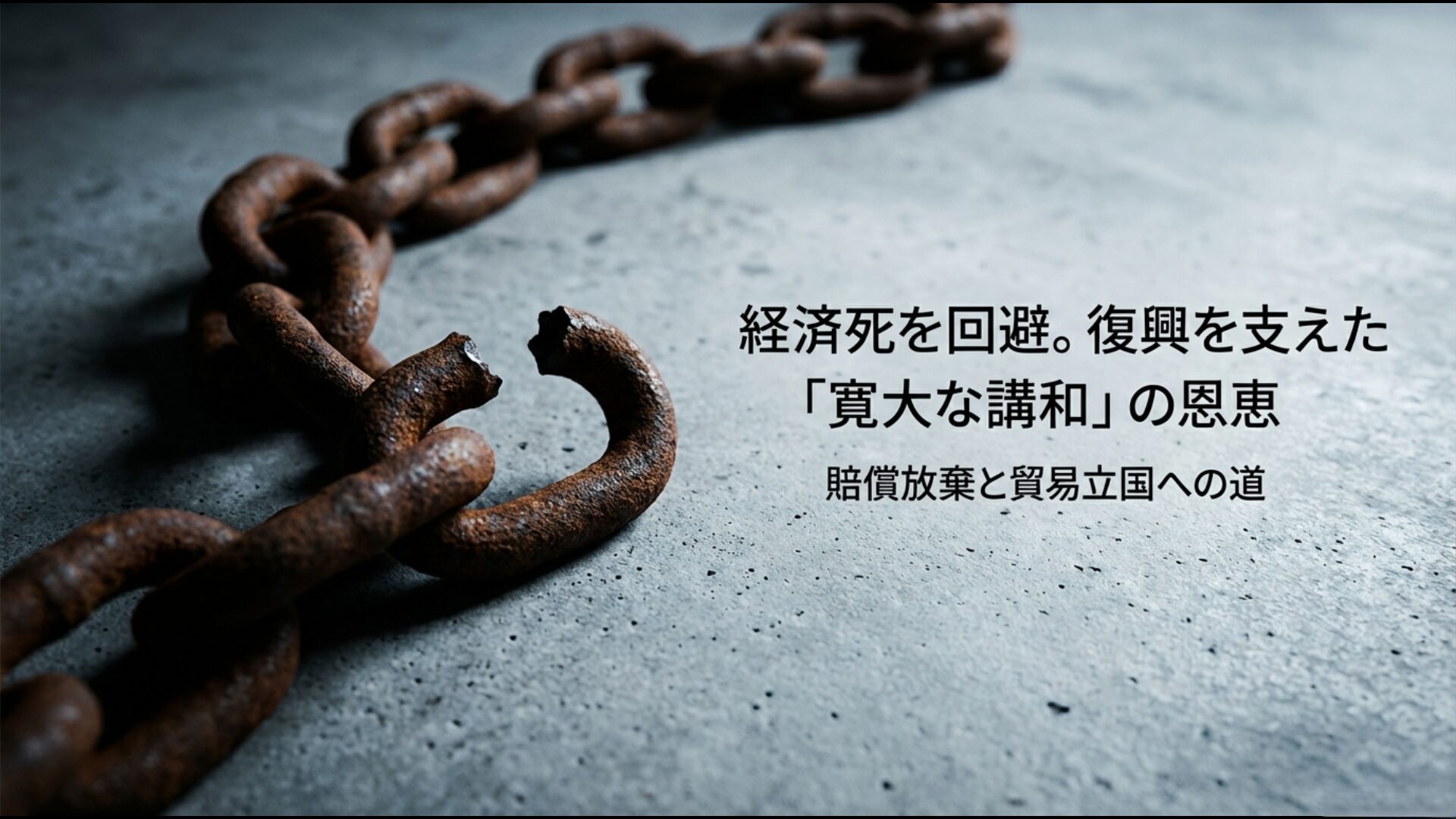 賠償放棄と貿易立国への道を開き日本経済の復興を支えたサンフランシスコ平和条約の経済的メリット