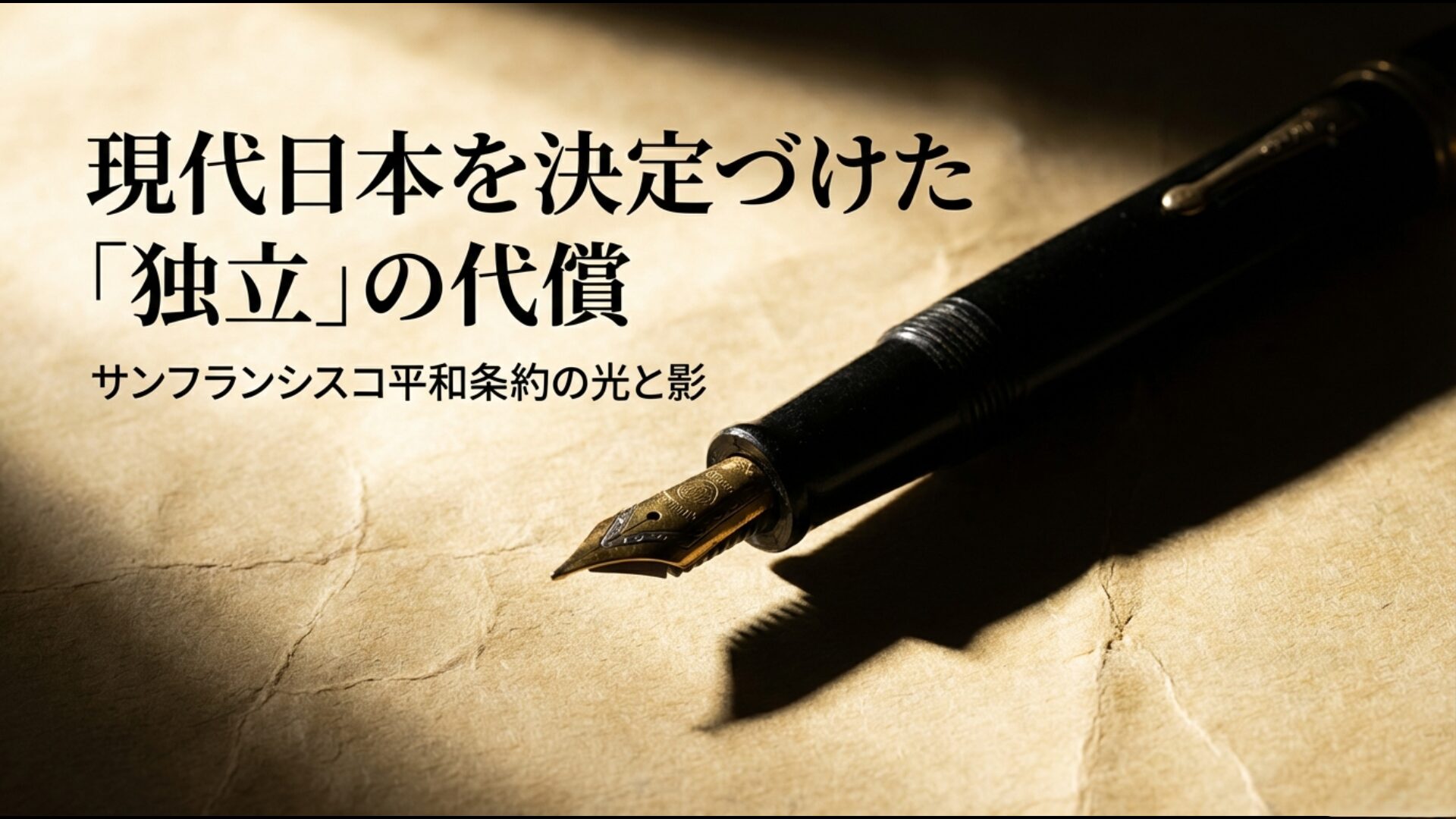 日本の独立と主権回復を決定づけたサンフランシスコ平和条約のメリットとデメリットを象徴するメインイメージ