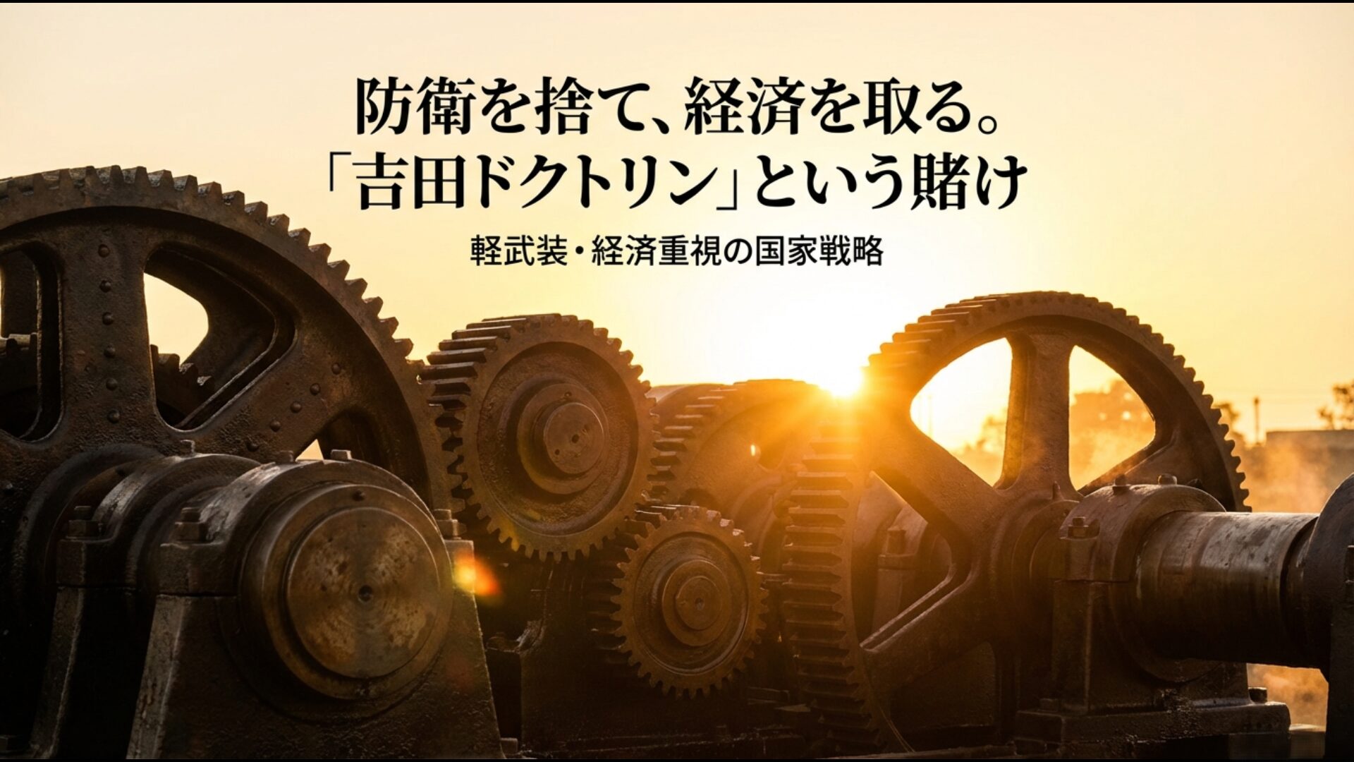 サンフランシスコ平和条約後の発展を決定づけた吉田ドクトリンによる防衛負担軽減と経済重視の国家戦略