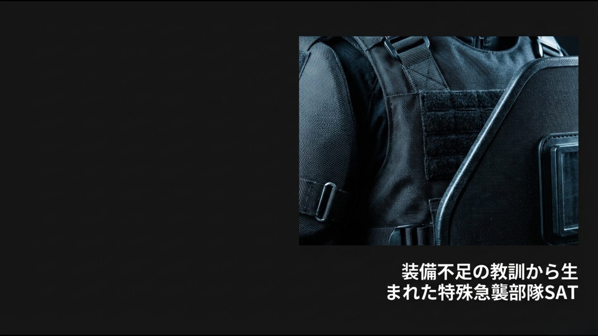 あさま山荘事件の反省から生まれた日本の警察の特殊急襲部隊SATの装備