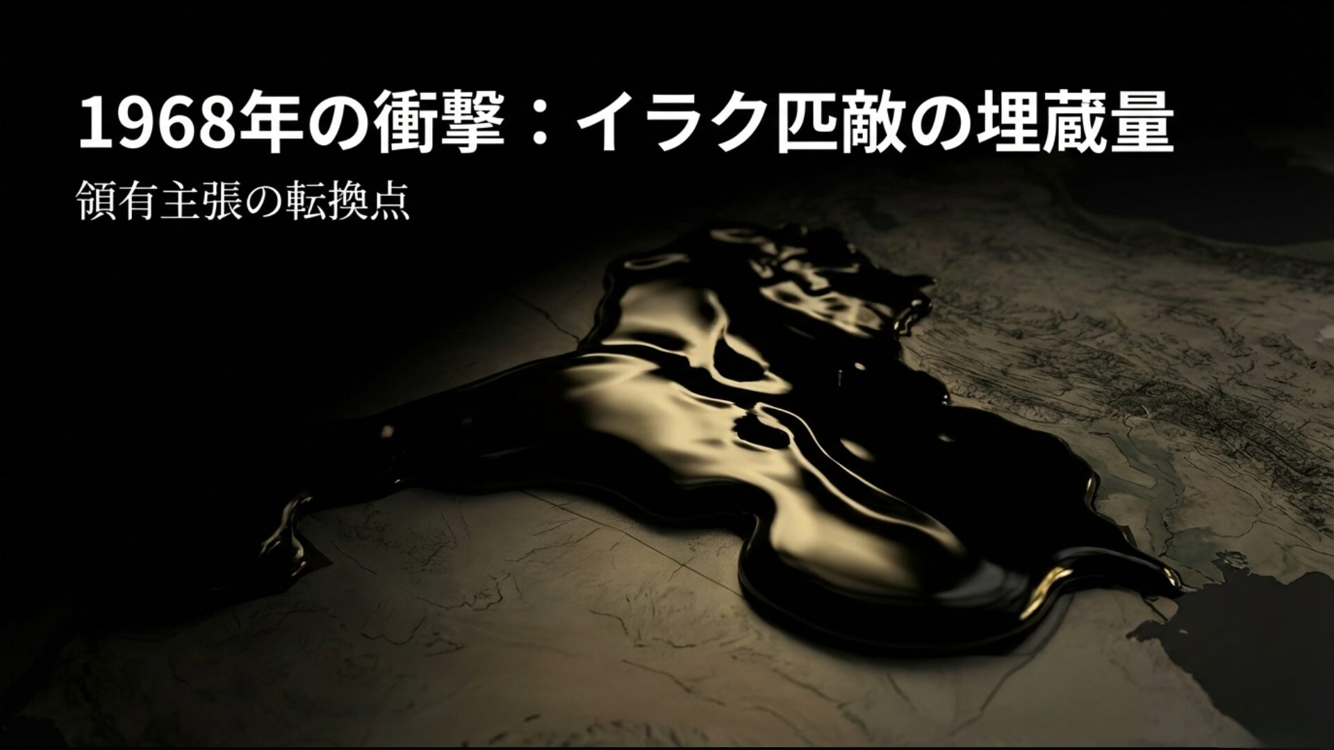 1968年の国連ECAFE調査で判明したイラクに匹敵する石油埋蔵量と領有権主張の因果関係を示す図