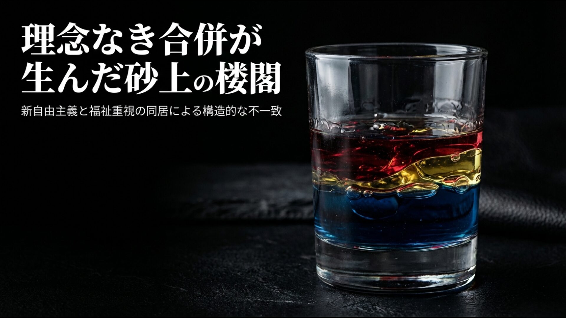 新自由主義と福祉重視の勢力が同居した新進党の構造的な矛盾と理念の欠如の解説図