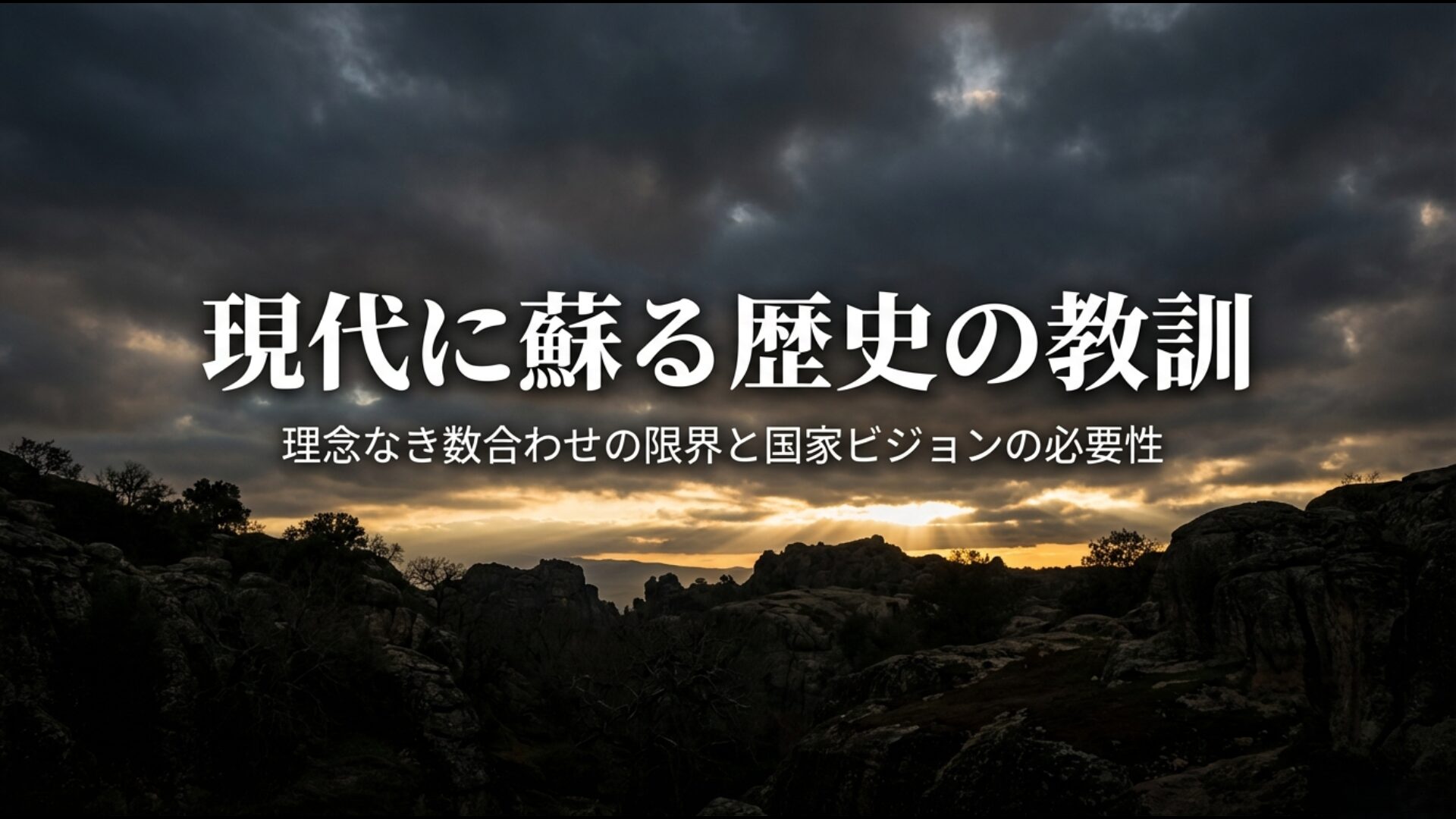 新進党の解党理由を反面教師とした国家ビジョンの必要性と未来の政治予測