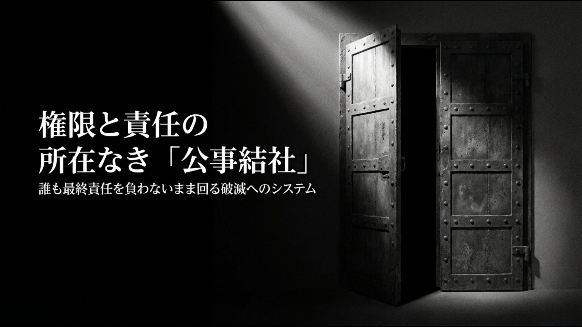 権限と責任の所在が不明確なまま破滅へ向かった大政翼賛会の公事結社としての実態