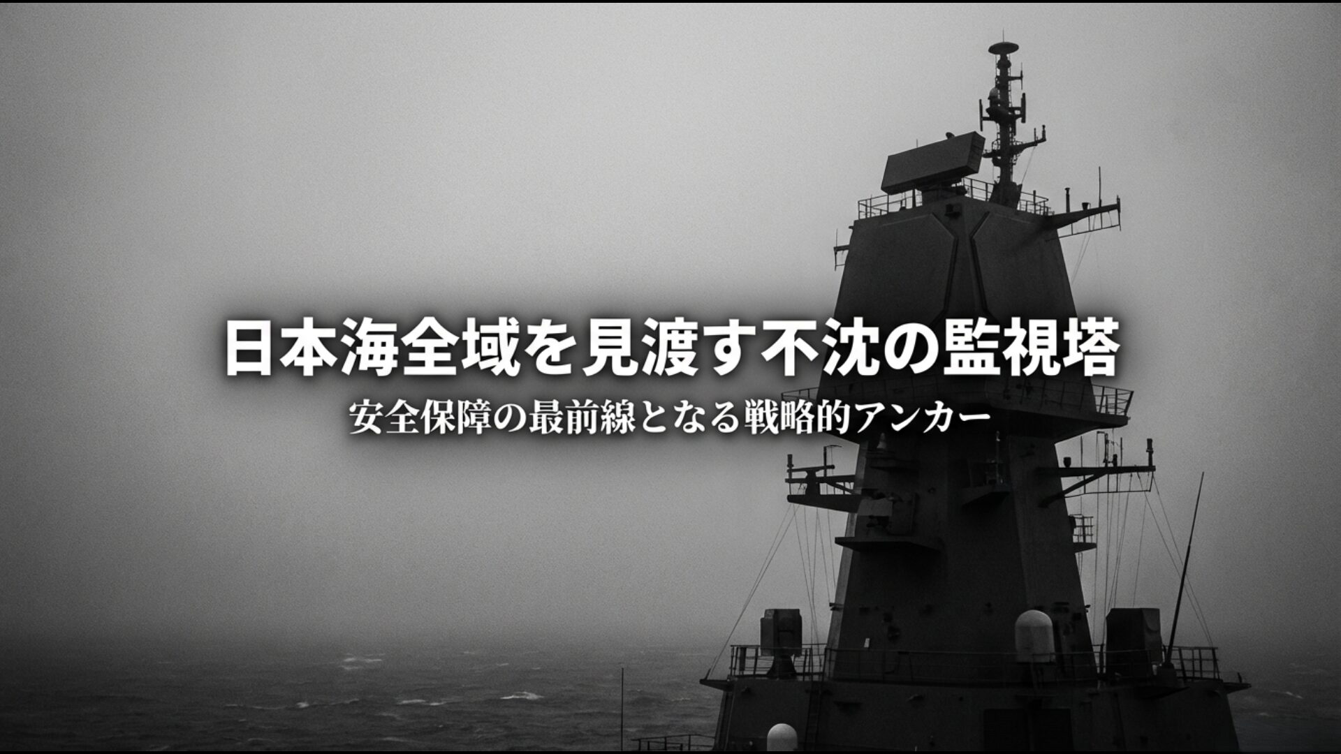 日本海全域を監視する不沈の監視塔としての竹島の戦略的価値
