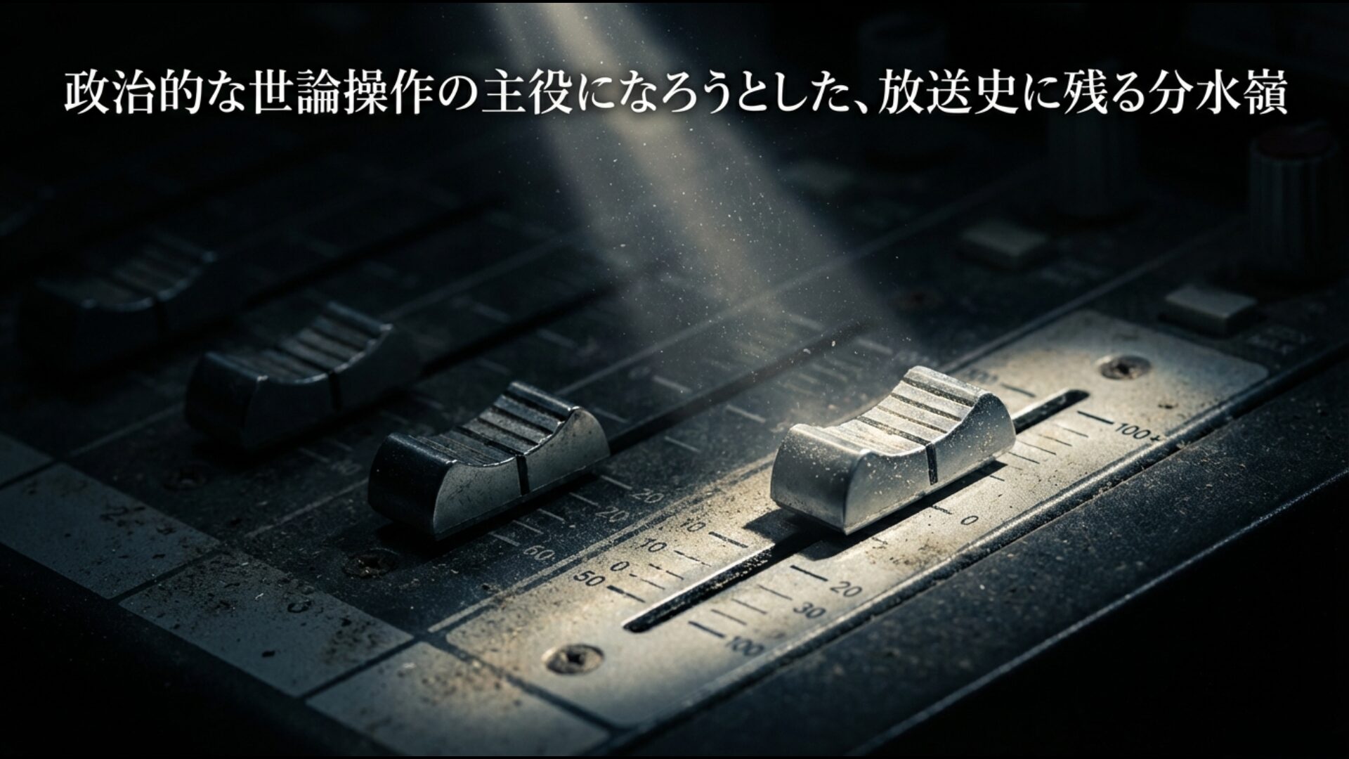 椿事件に見るテレビ局の意図的な政治的世論操作の試みと、日本の放送史における公平性欠如の検証