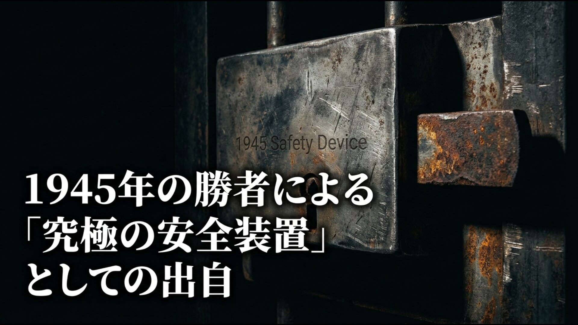 枢軸国を抑え込むための安全装置としての歴史的背景