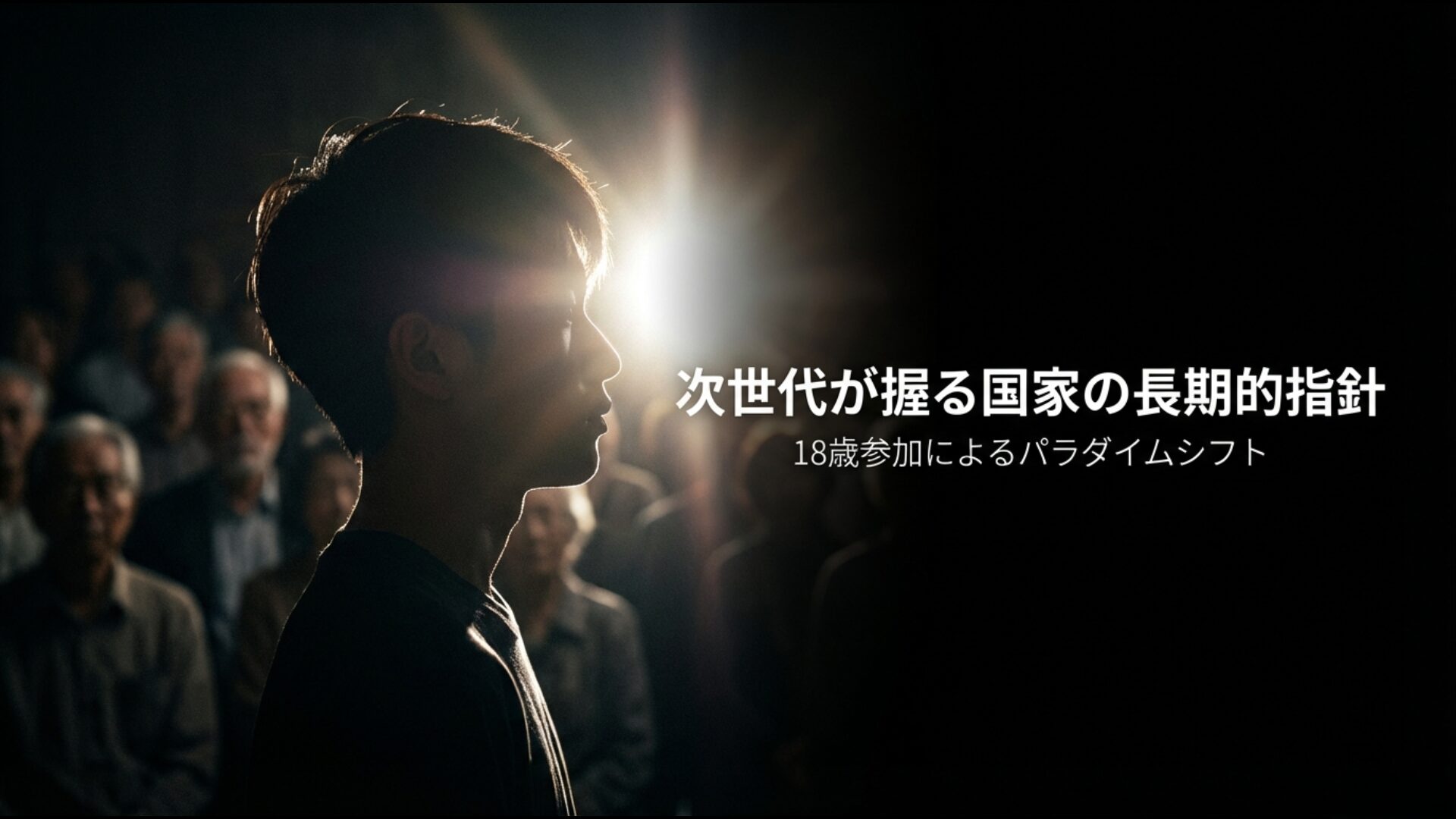 18歳選挙権の導入により次世代が国家の長期的指針を握るパラダイムシフトを象徴する画像