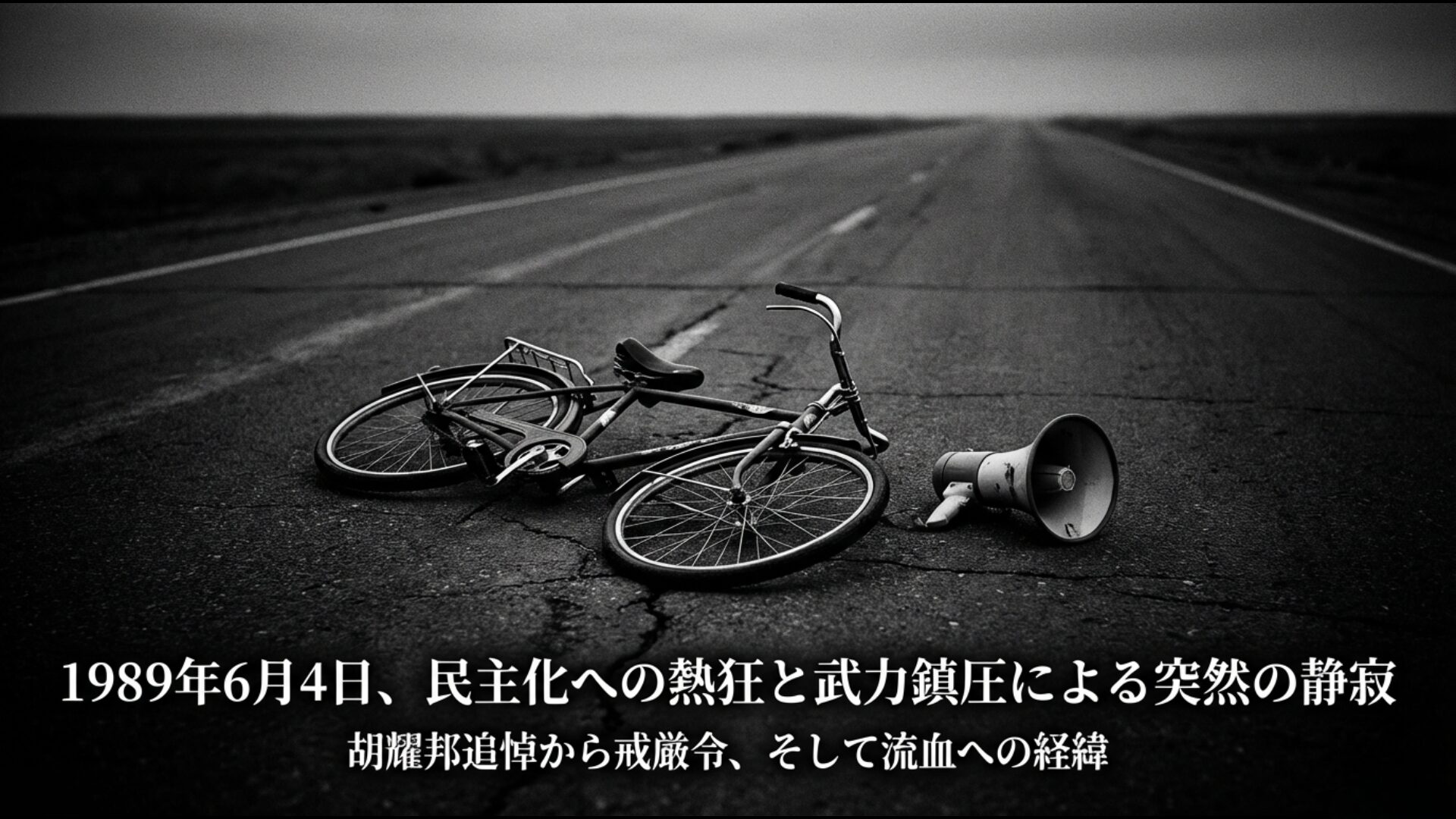 1989年6月4日の天安門事件における民主化運動の拡大、戒厳令布告、そして武力制圧に至る歴史的タイムライン