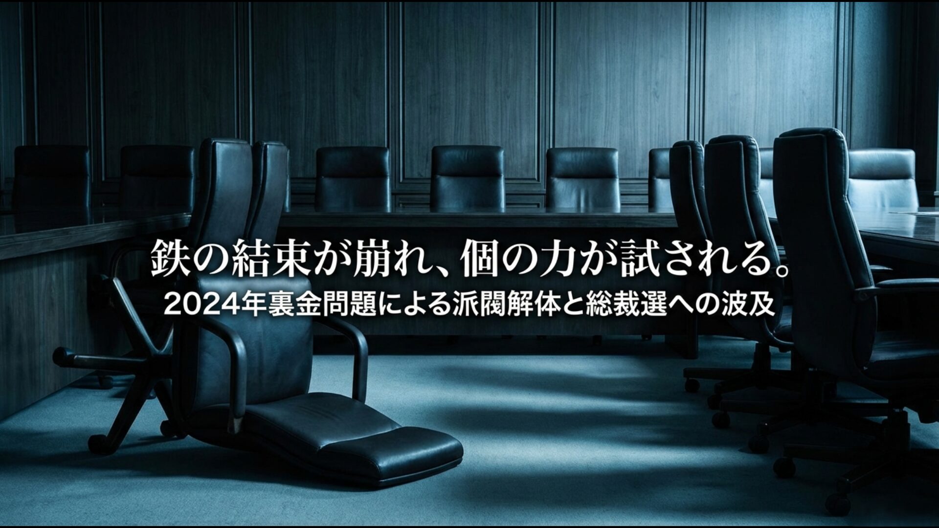政治資金問題による派閥崩壊後の2024年9月総裁選の結果と石破政権の誕生