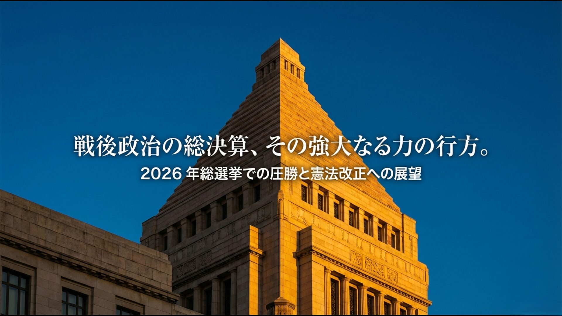 自民党が316議席を獲得し憲法改正発議が可能な3分の2を確保した2026年総選挙の結果