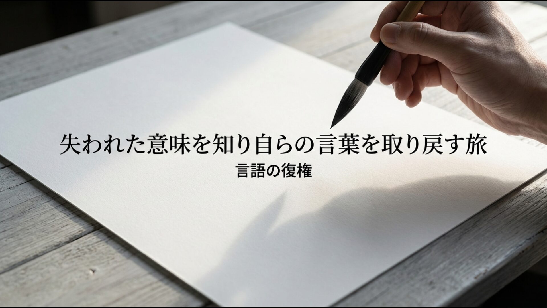 日常で使う文字を丁寧に書き、その成り立ちを知ることで自らの心を取り戻す