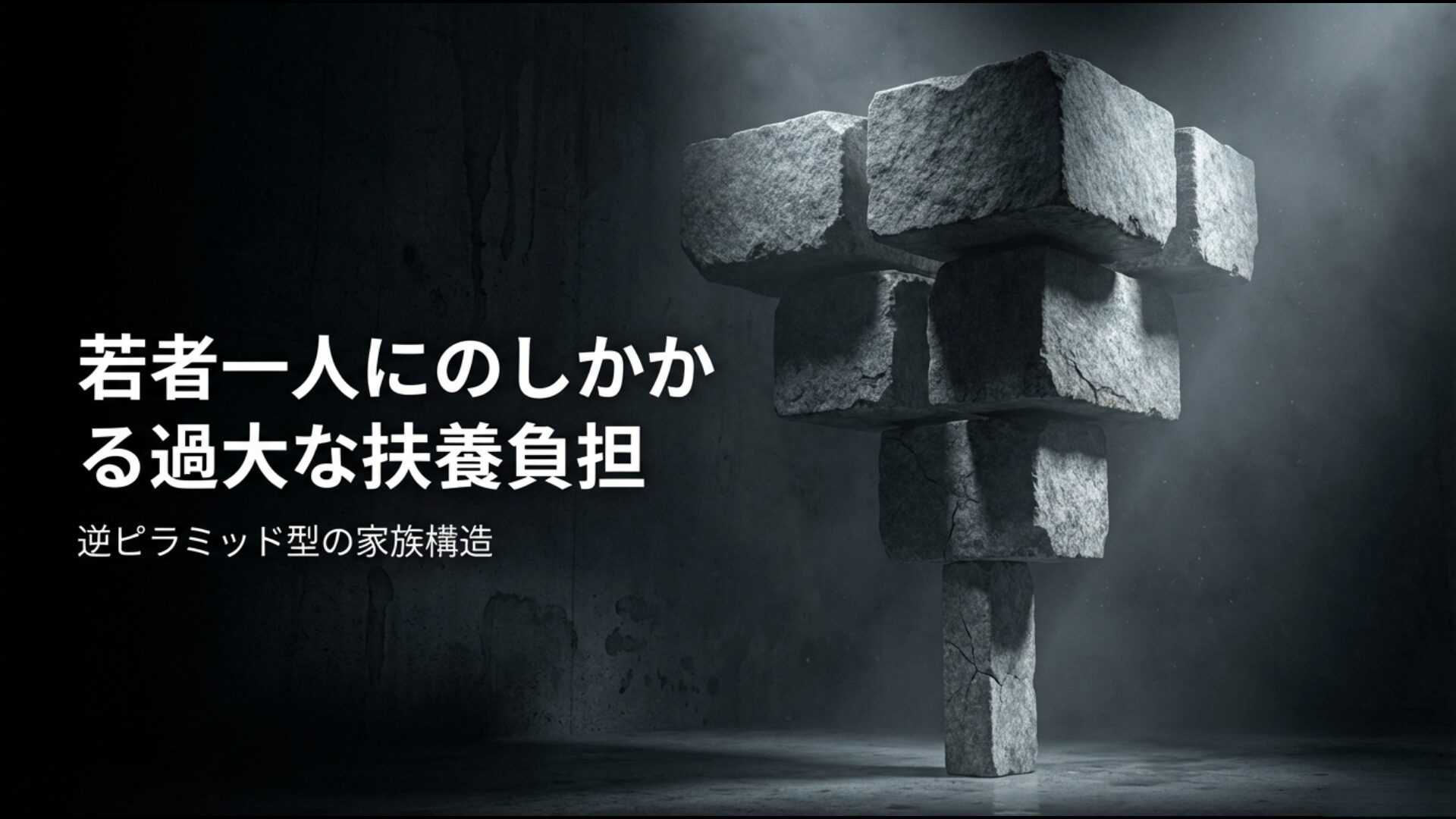 若者一人にのしかかる過大な扶養負担と逆ピラミッド型の家族構造