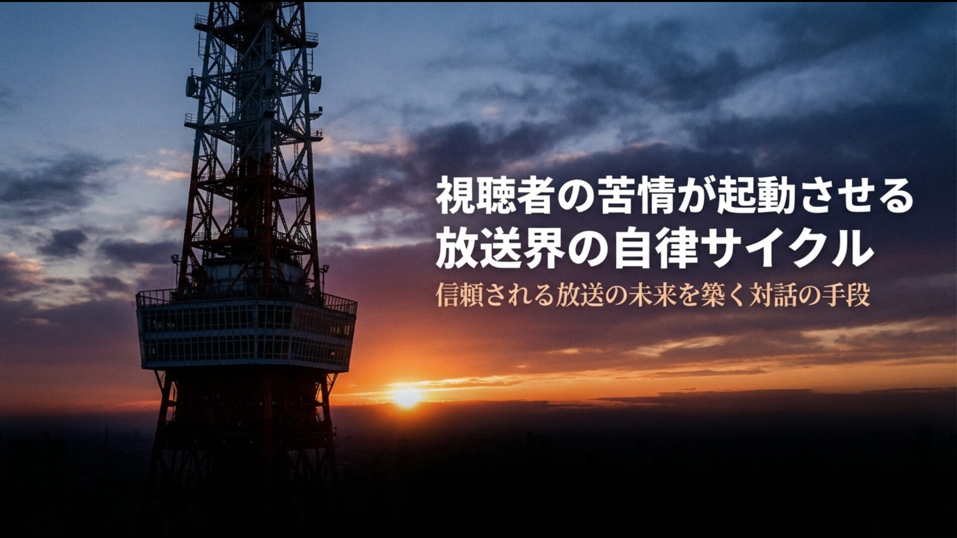 視聴者の声が放送界の自浄作用を起動させる循環構造のまとめ