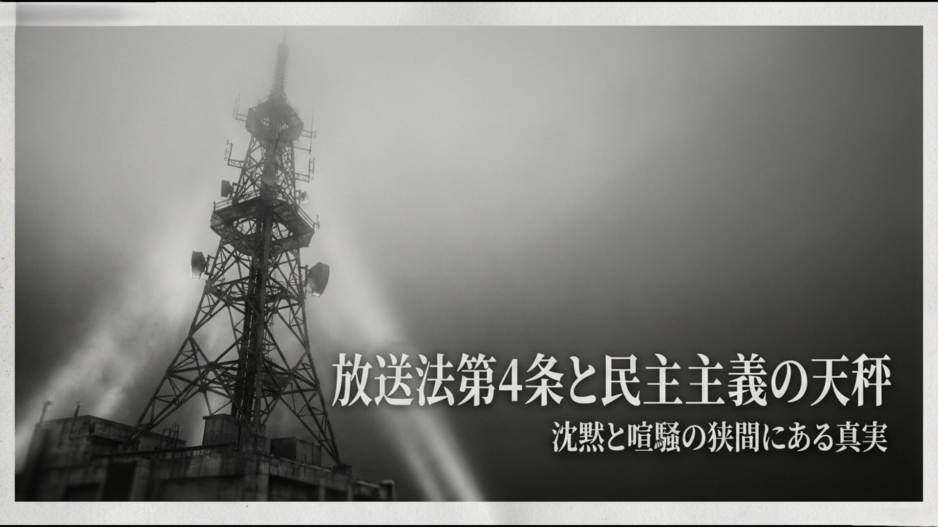 放送法第4条と民主主義の天秤について解説するアイキャッチ画像
